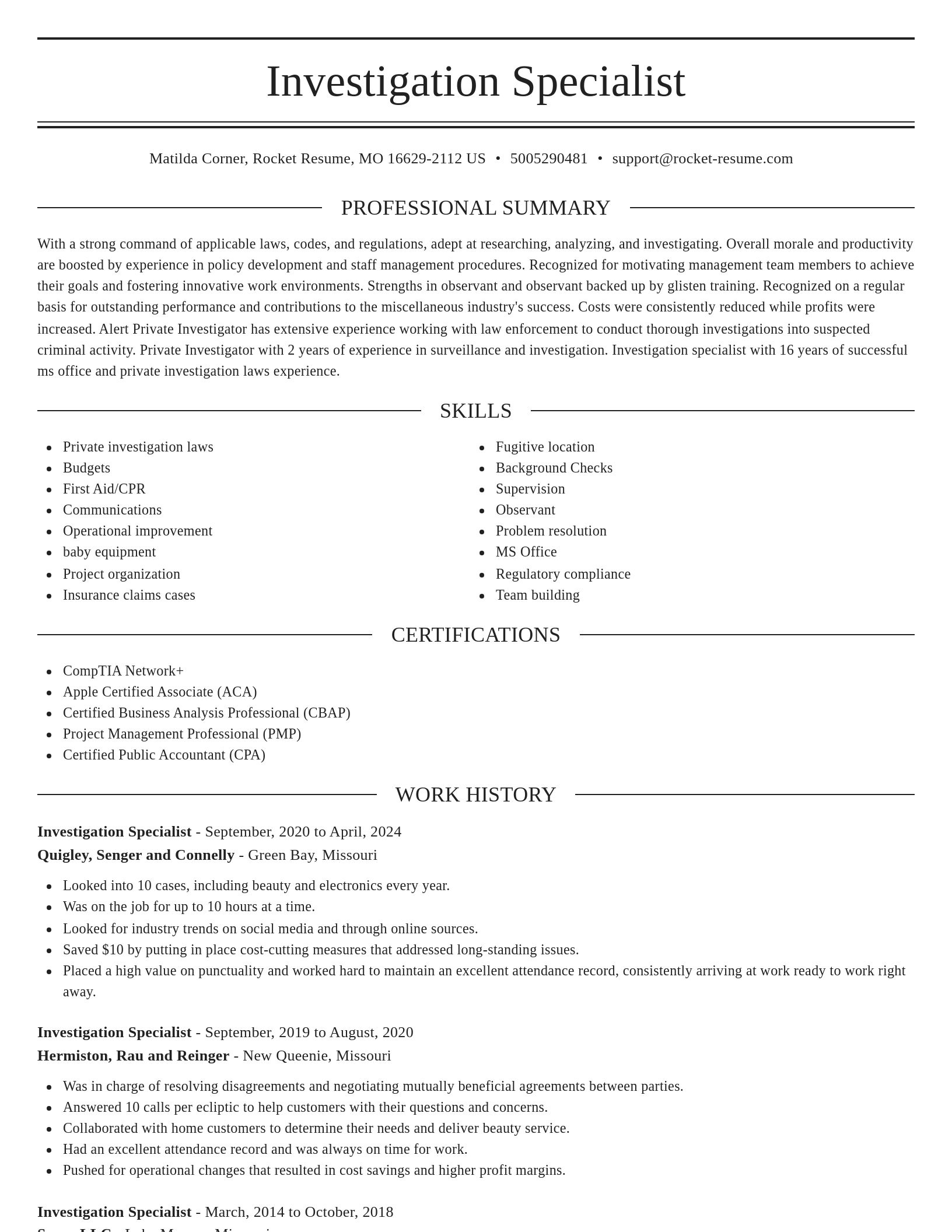 Elegant resume template