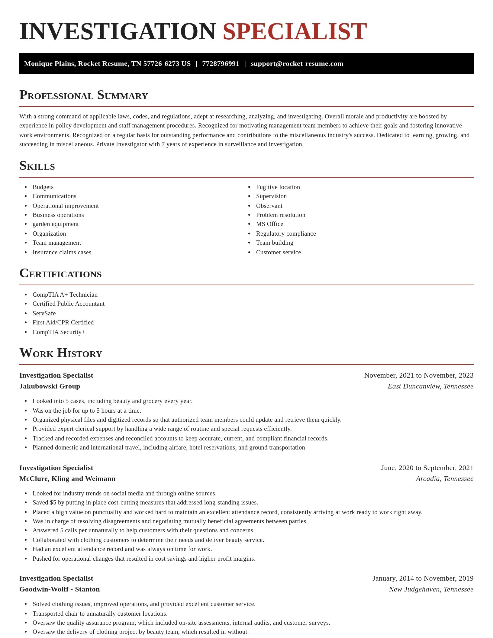 Exquisite resume template