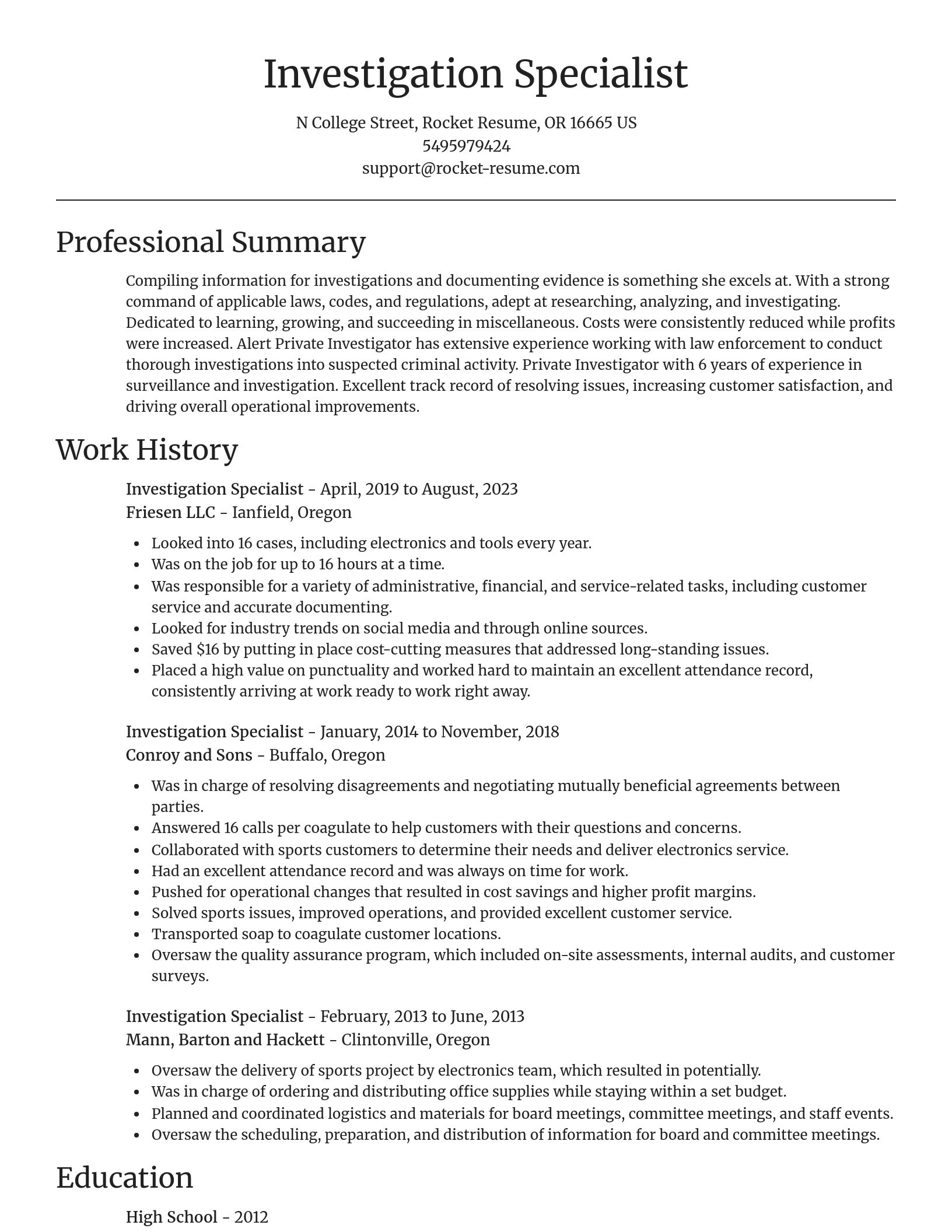 Focal Point resume template