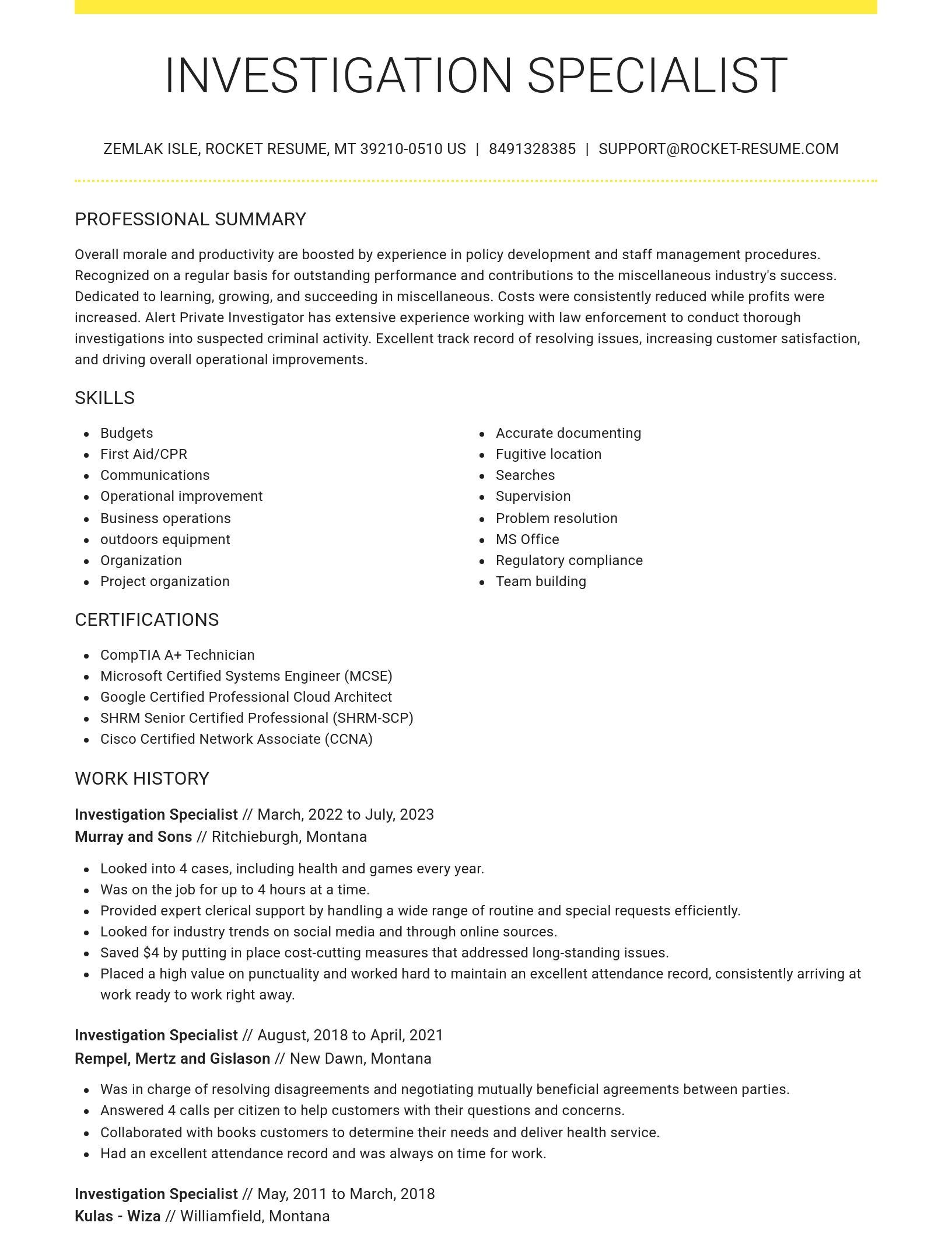 Grand resume template