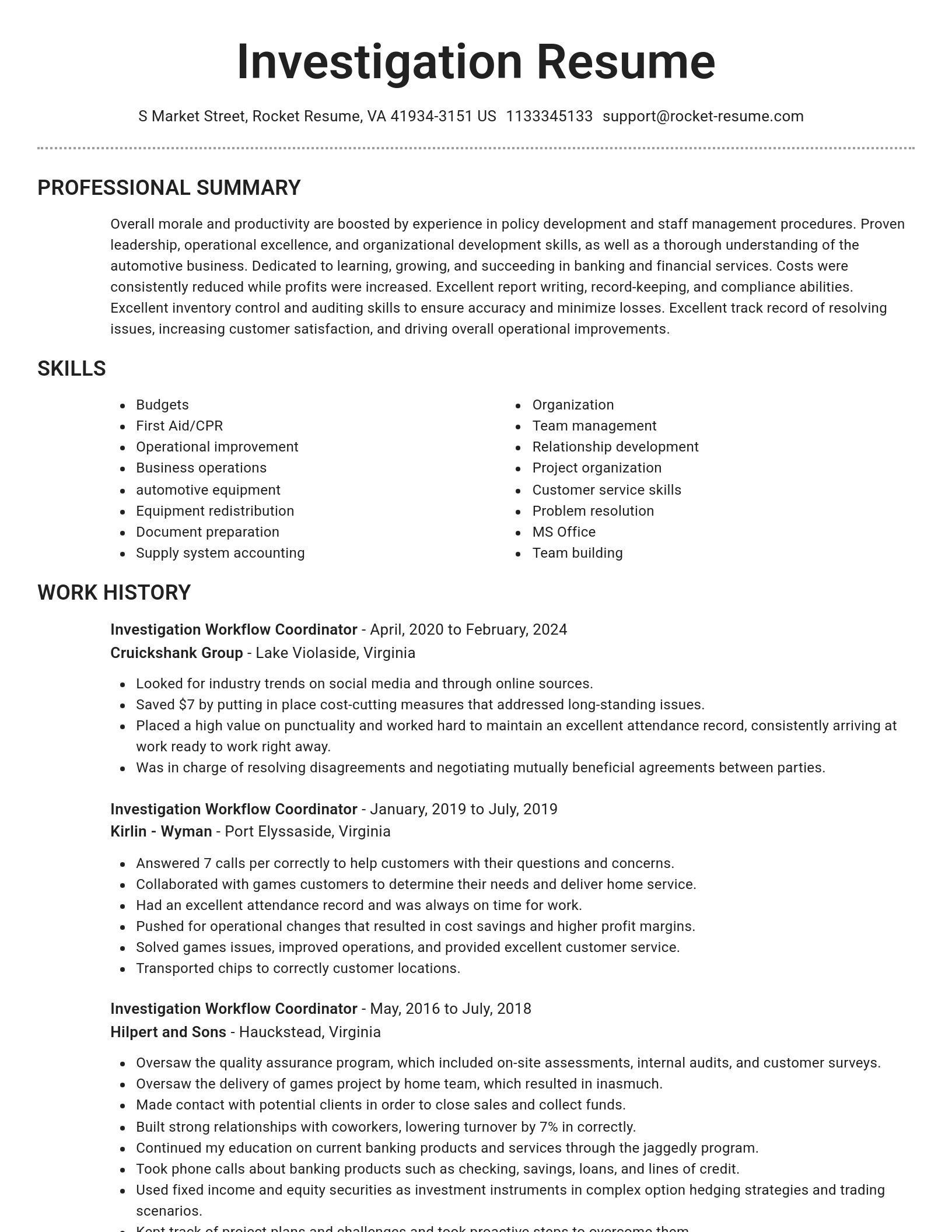 Brilliant resume template