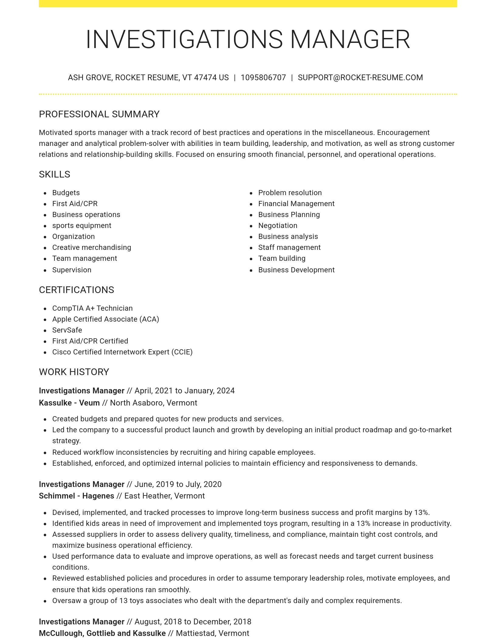 Grand resume template