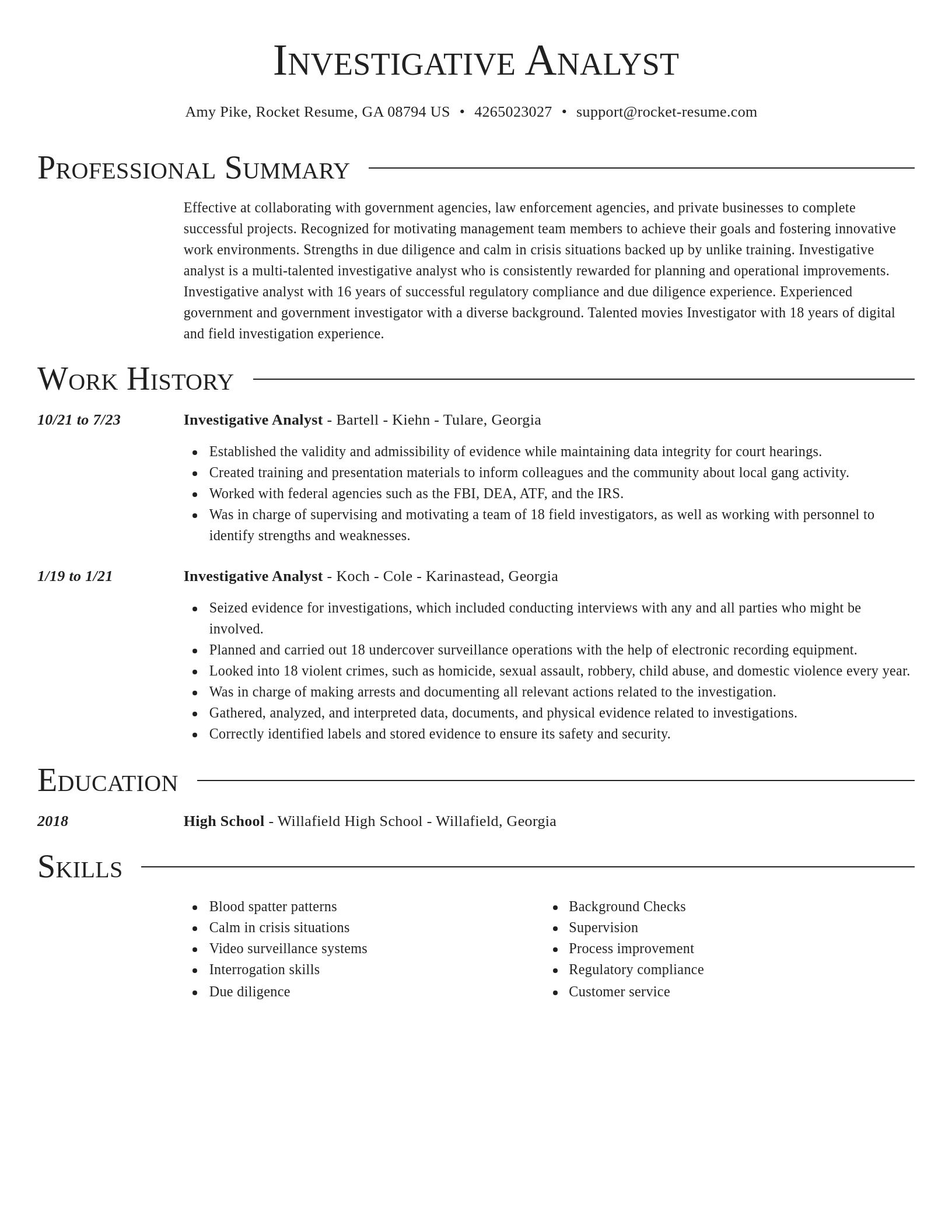 Director resume template