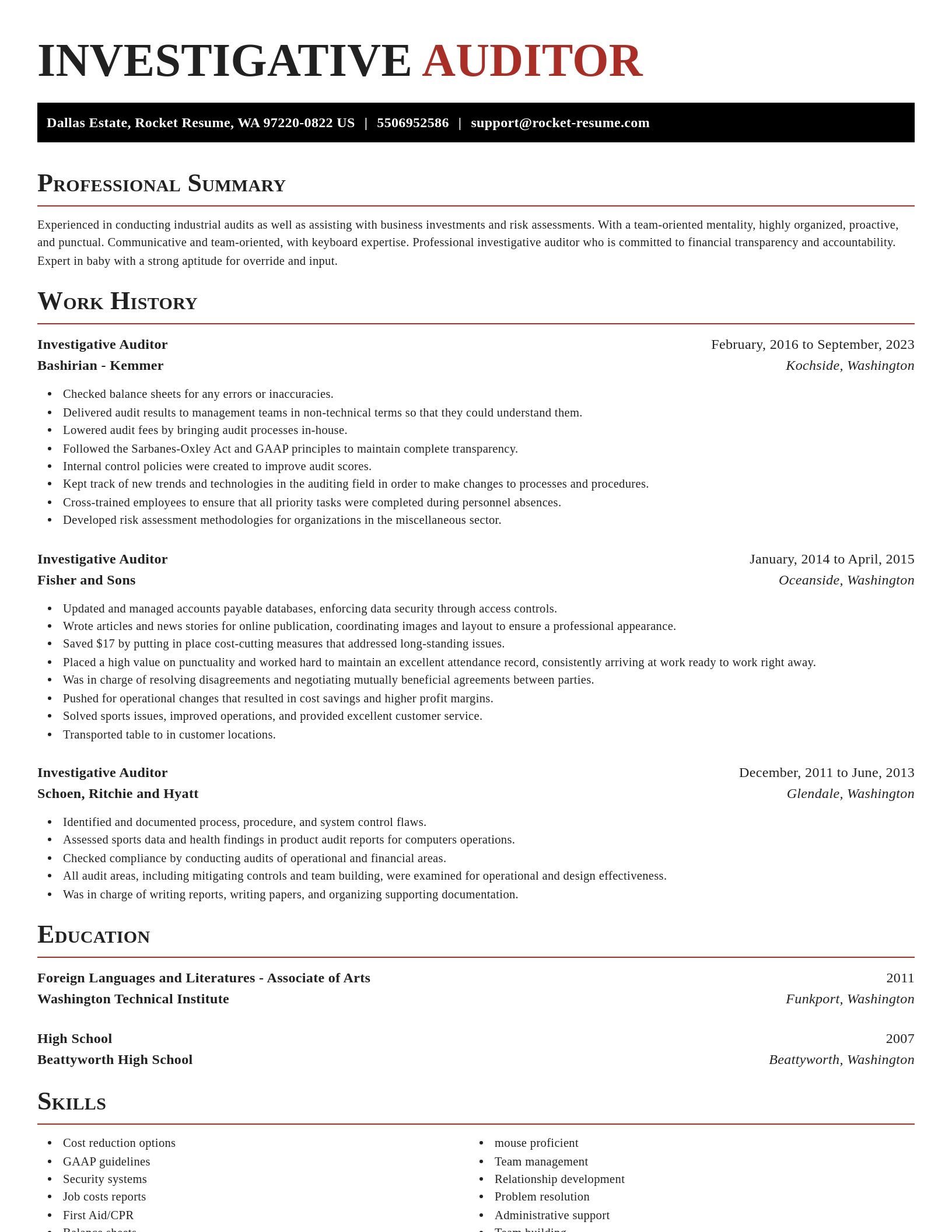 Exquisite resume template
