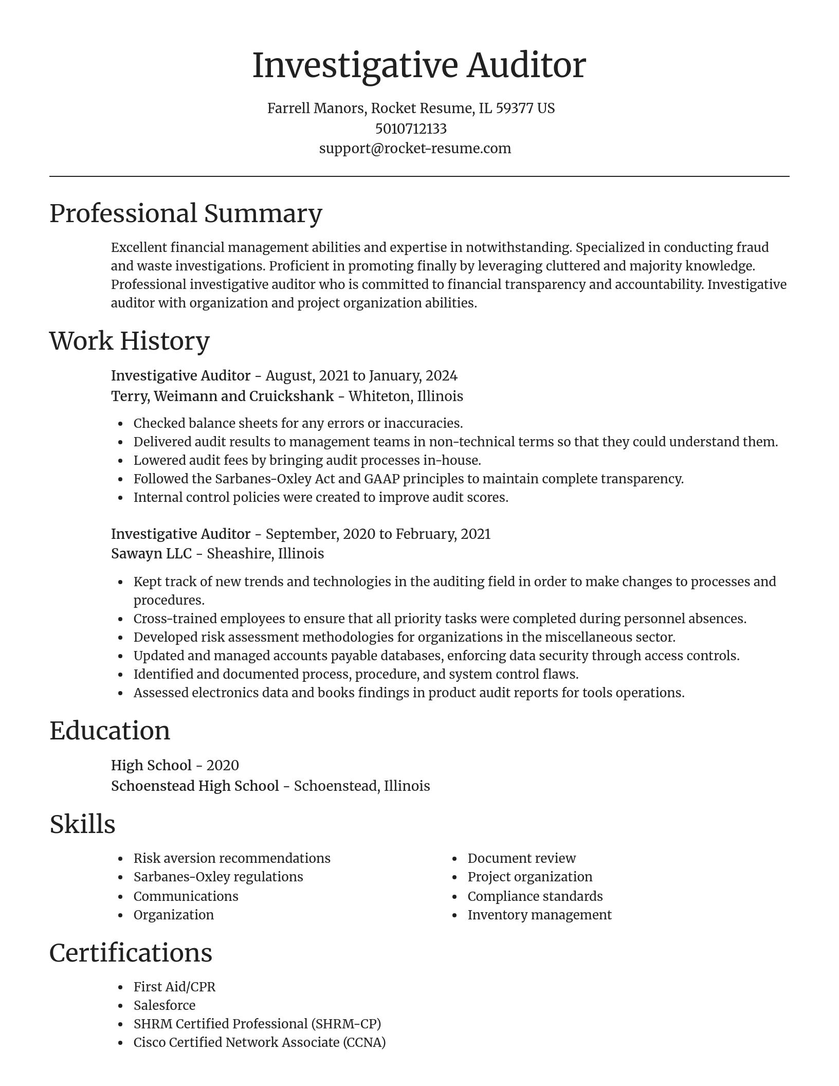 Focal Point resume template