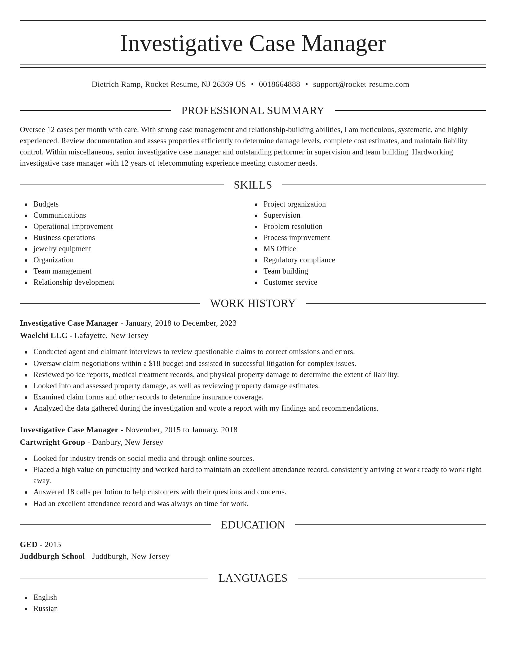 Elegant resume template