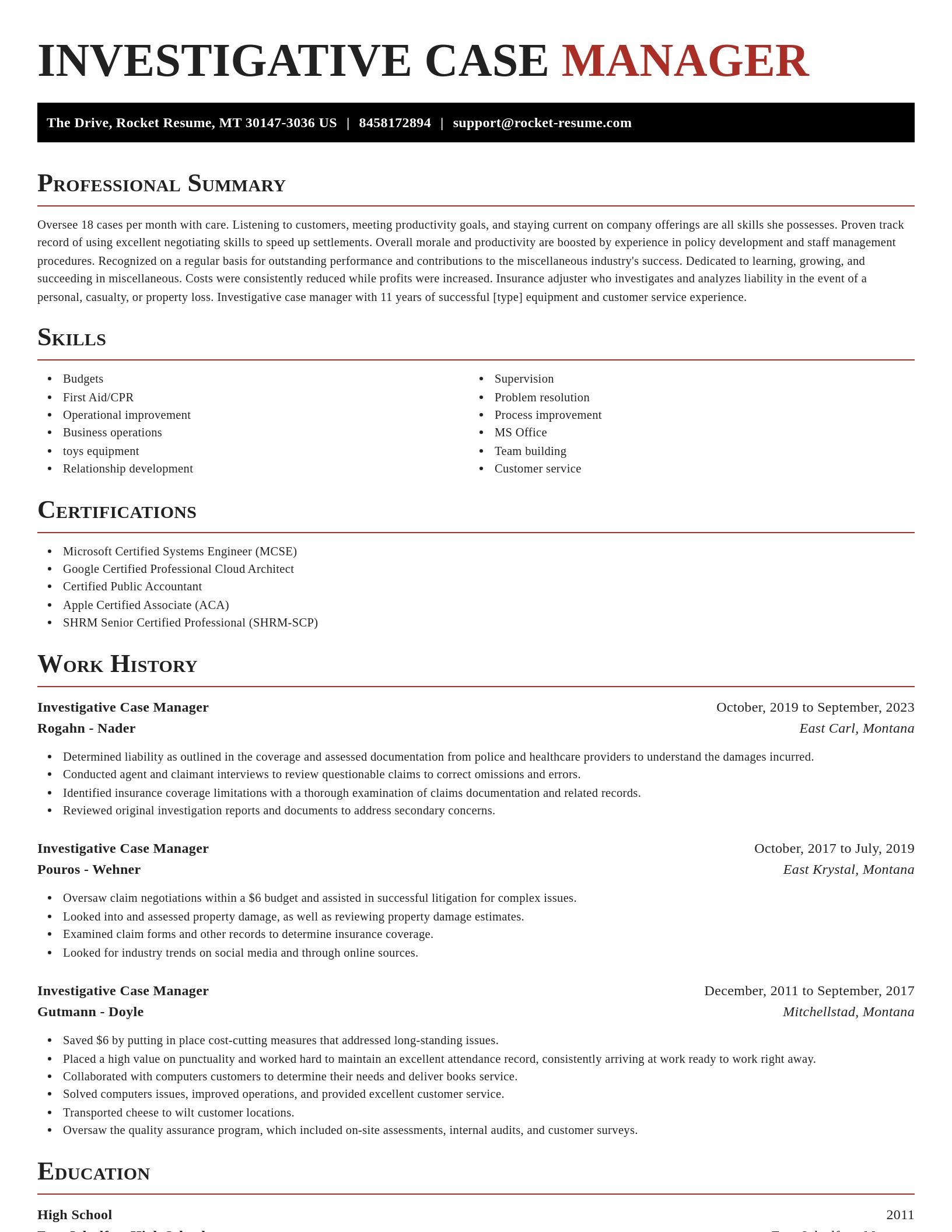 Exquisite resume template