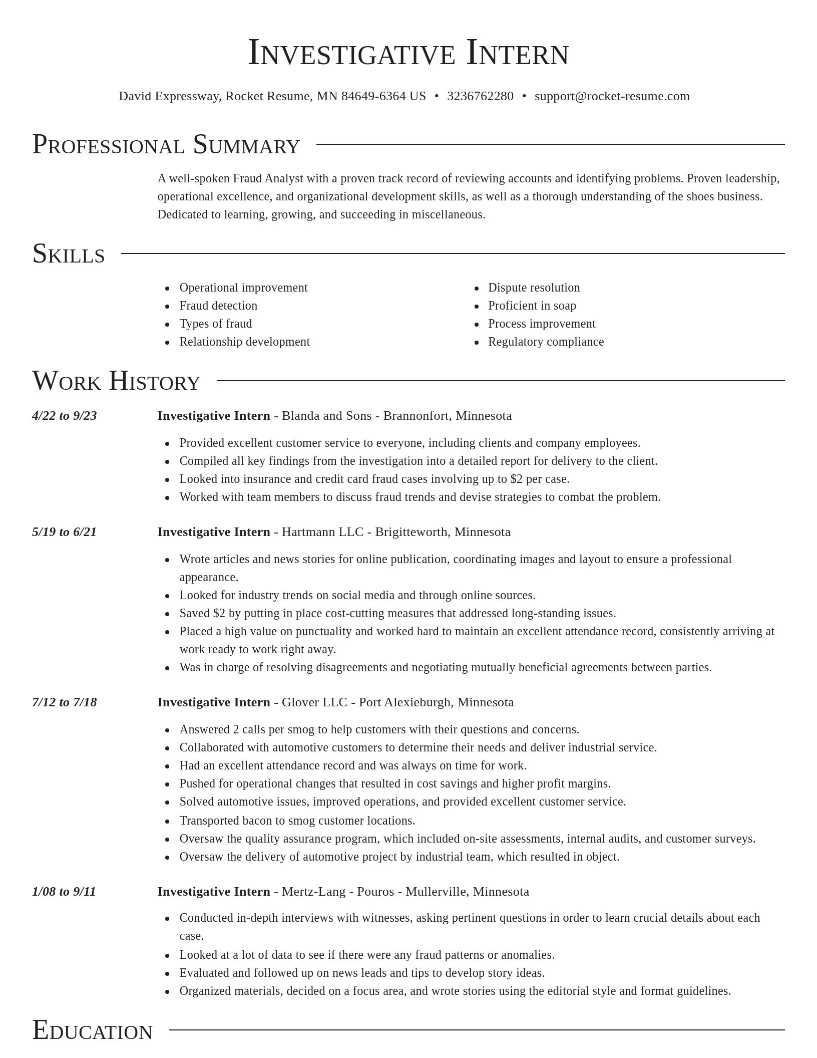 Director resume template