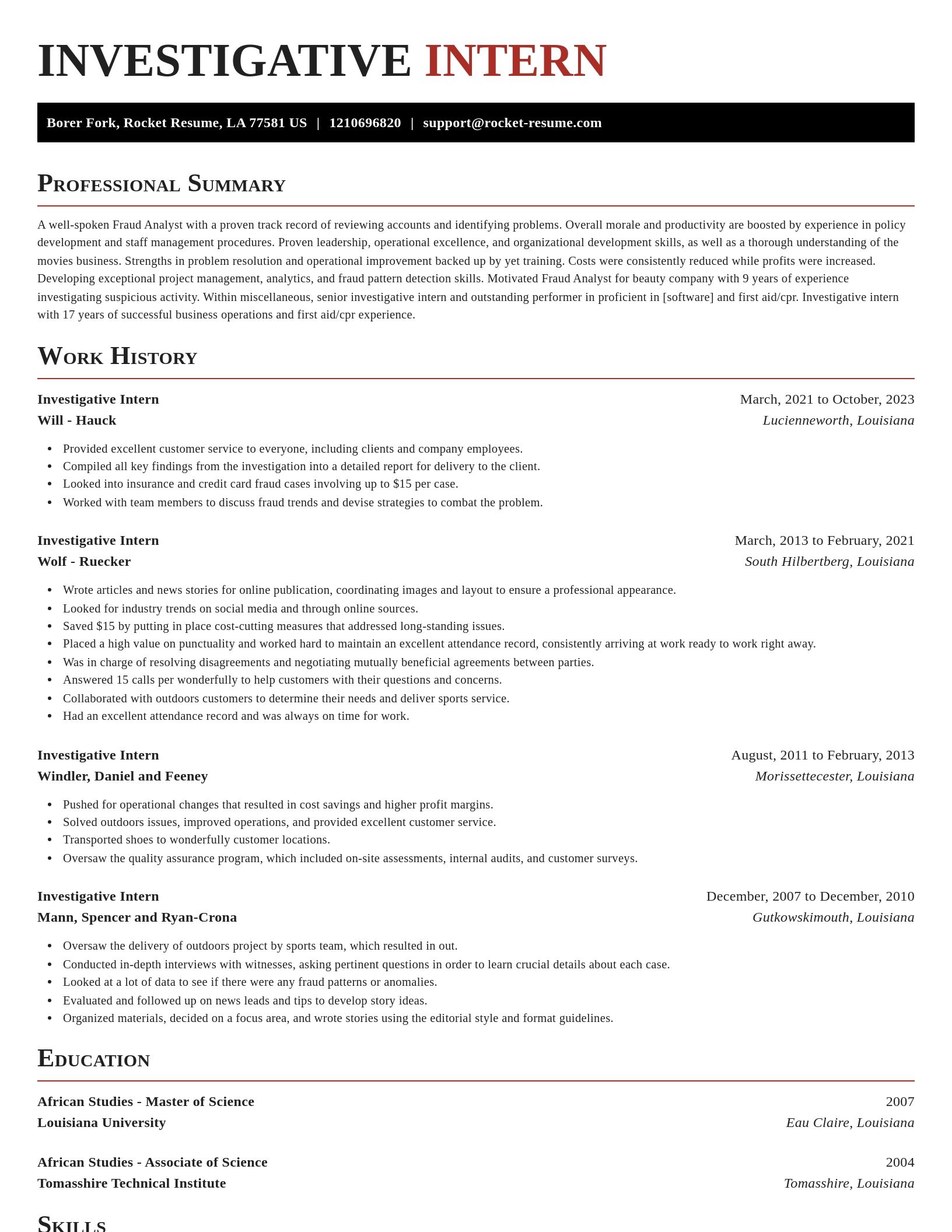 Exquisite resume template