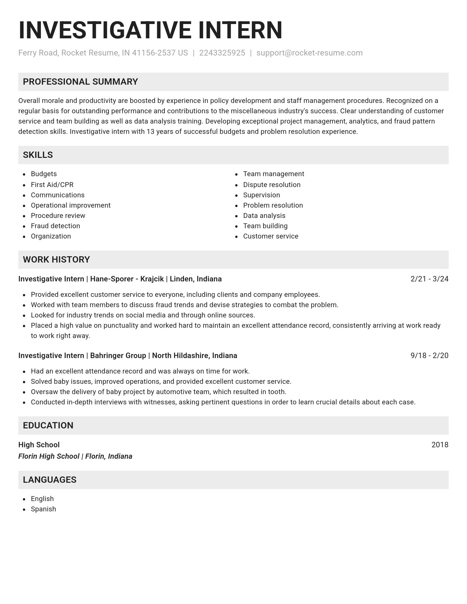 Genius resume template