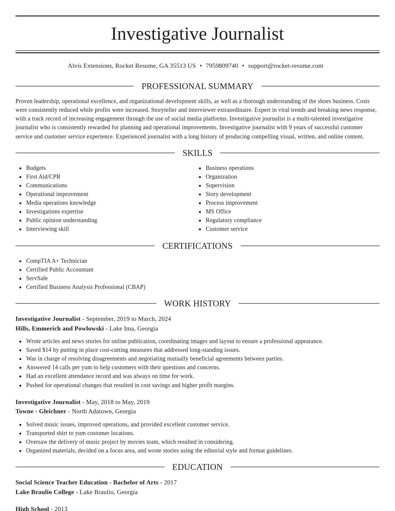 Elegant resume template