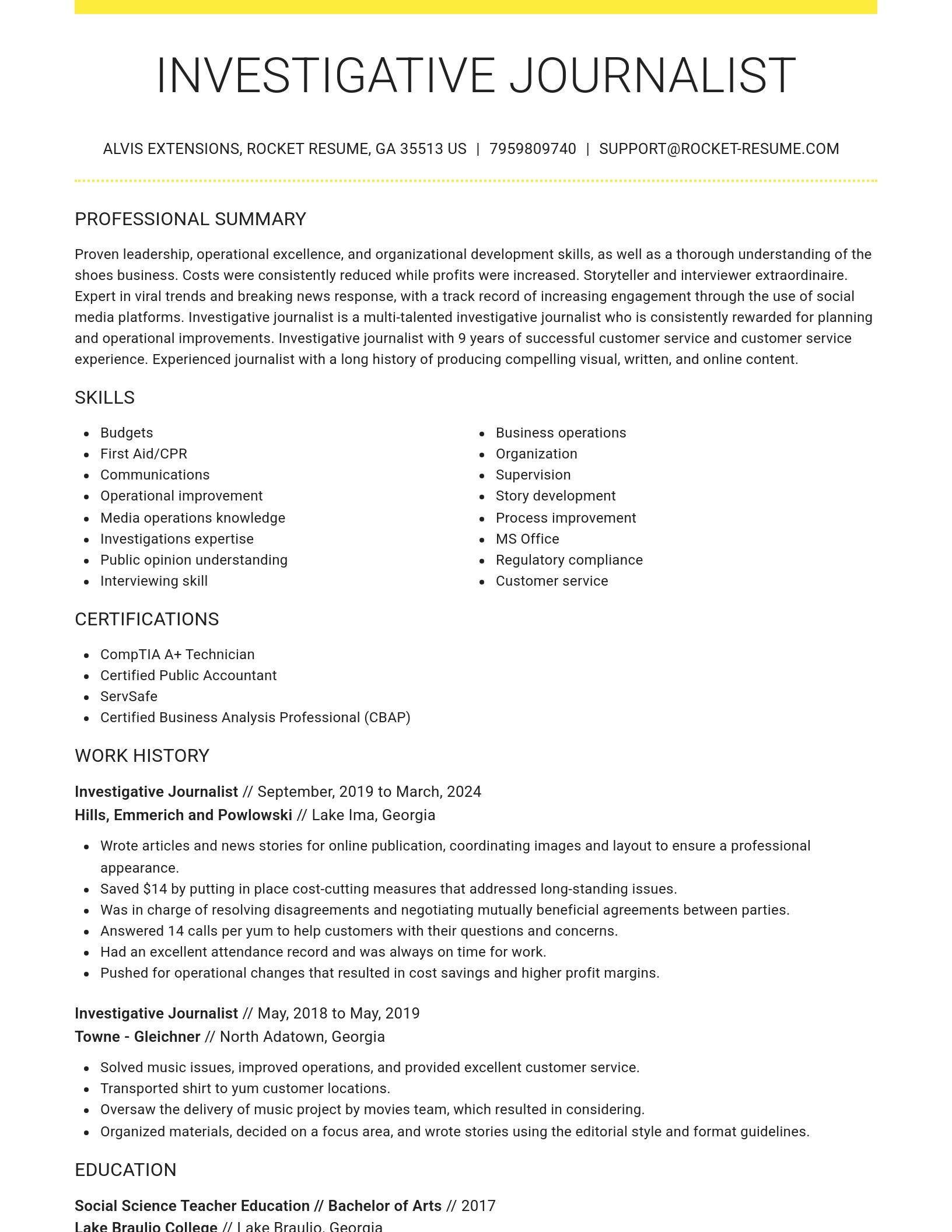Grand resume template