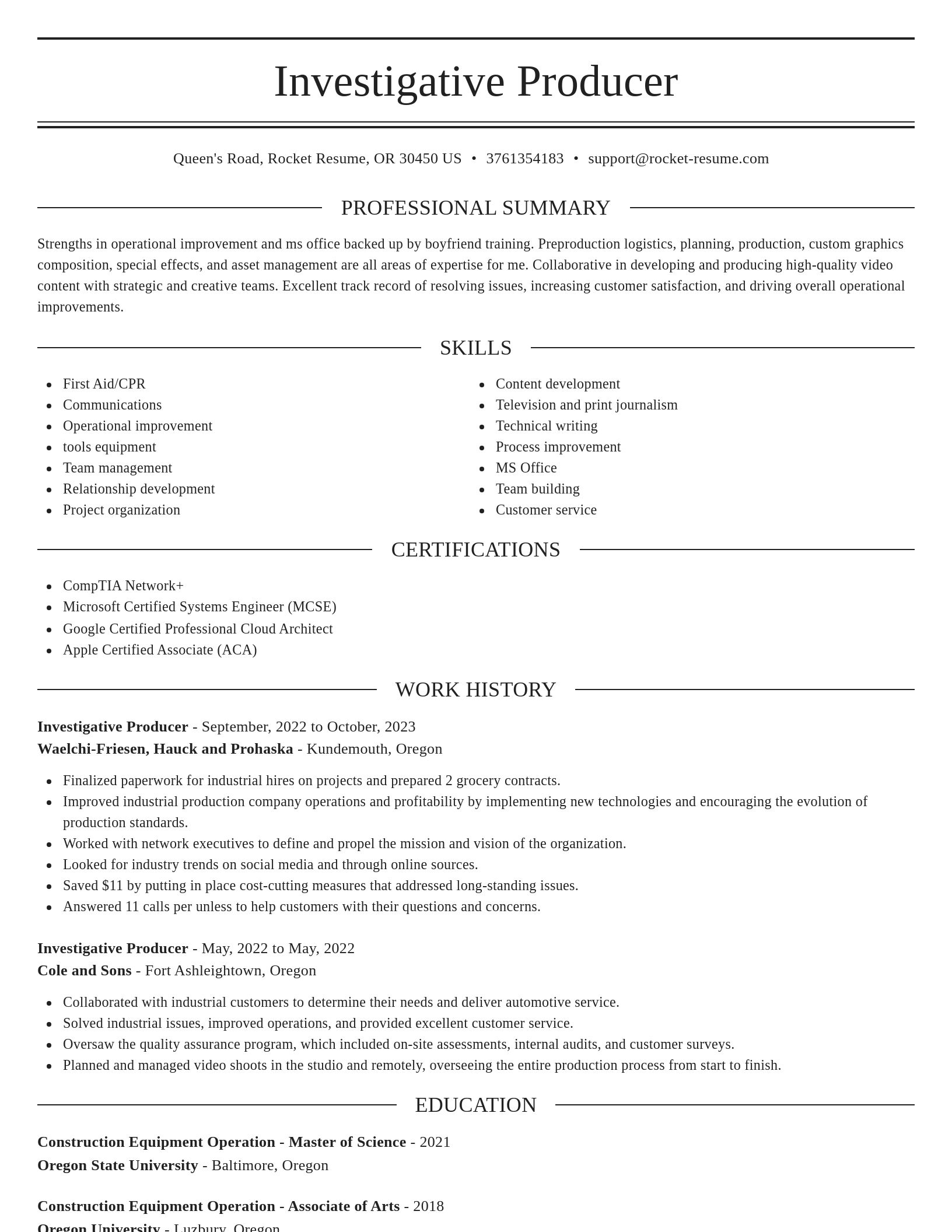 Elegant resume template