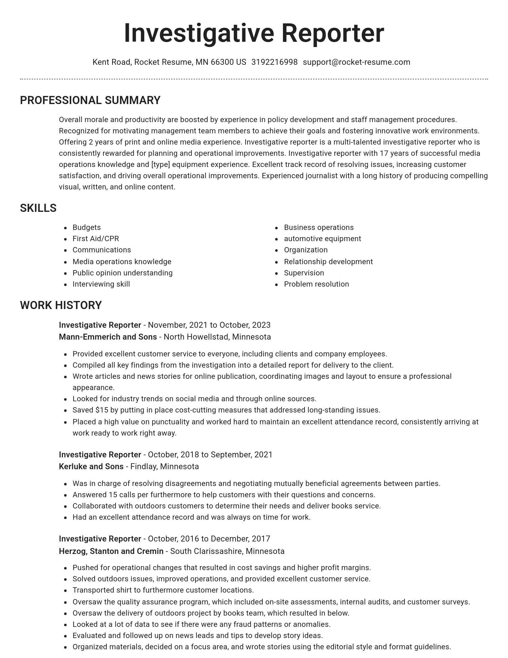 Brilliant resume template