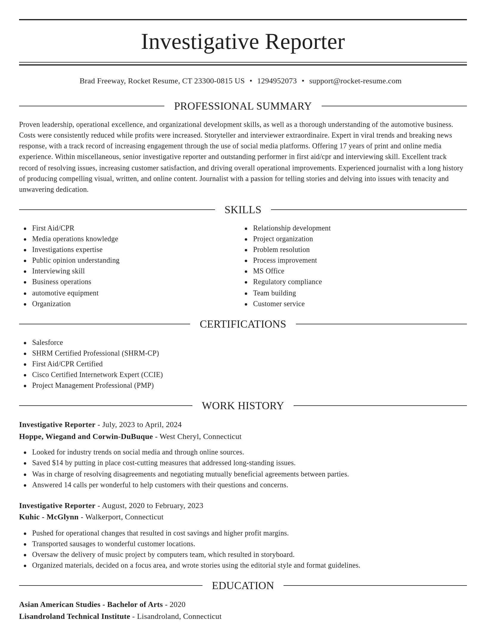 Elegant resume template