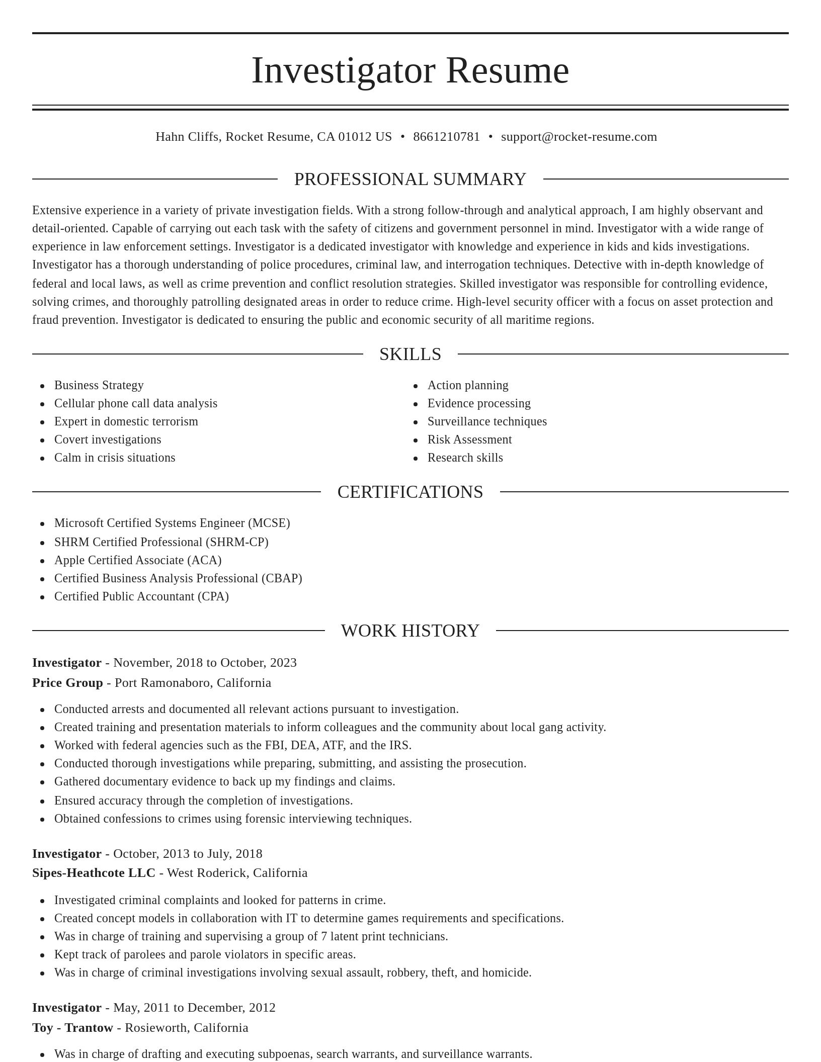 Elegant resume template