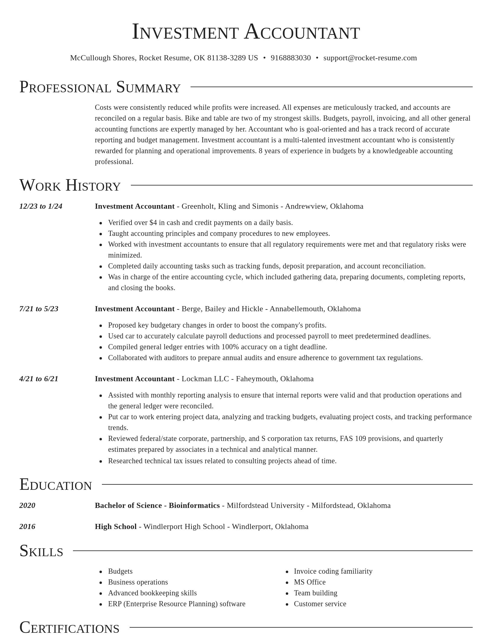 Director resume template