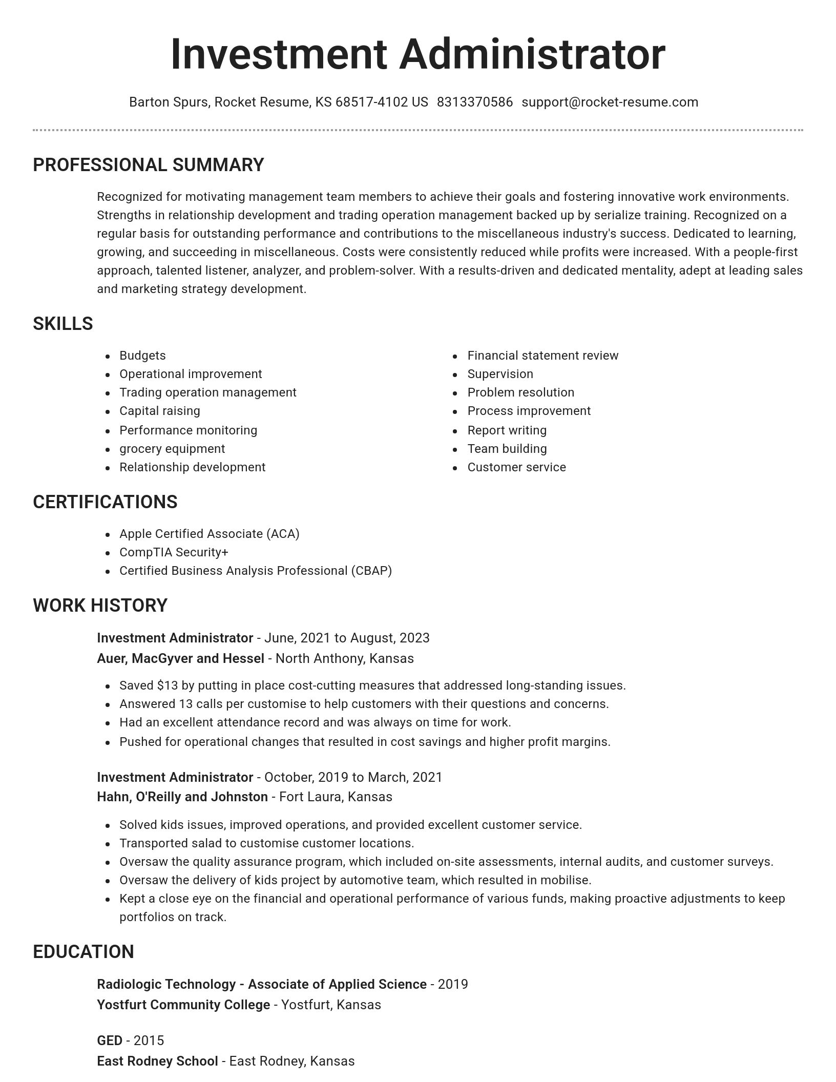 Brilliant resume template