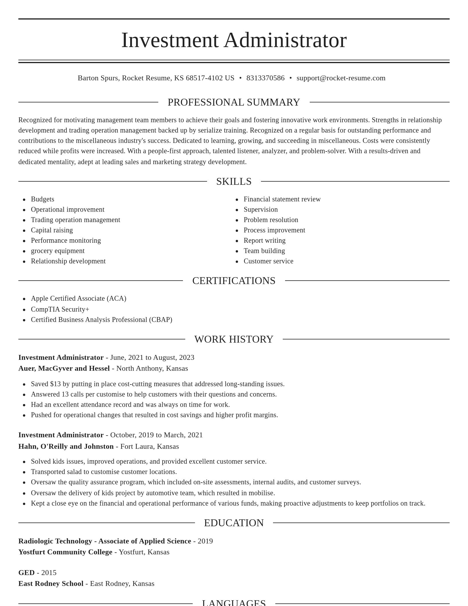 Elegant resume template