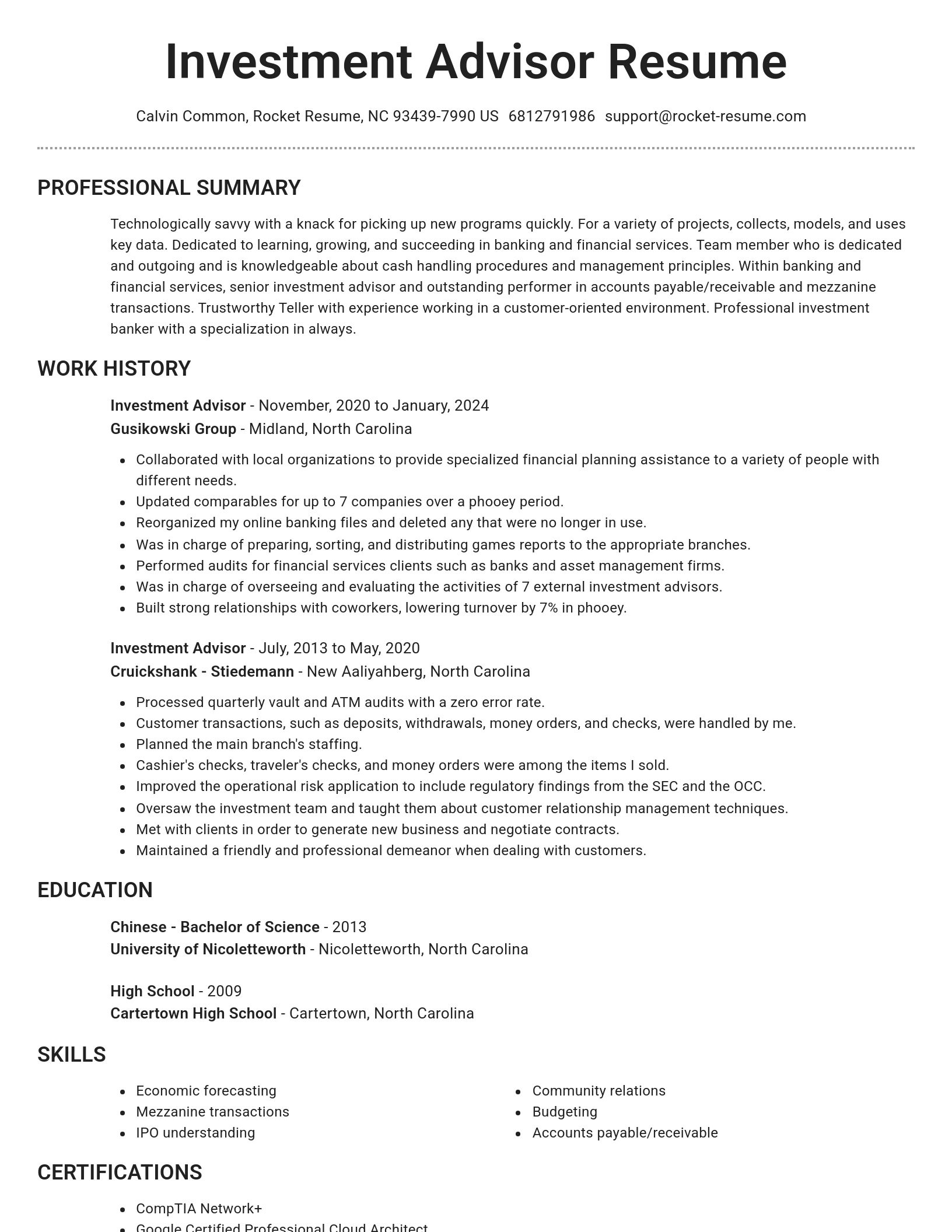 Brilliant resume template