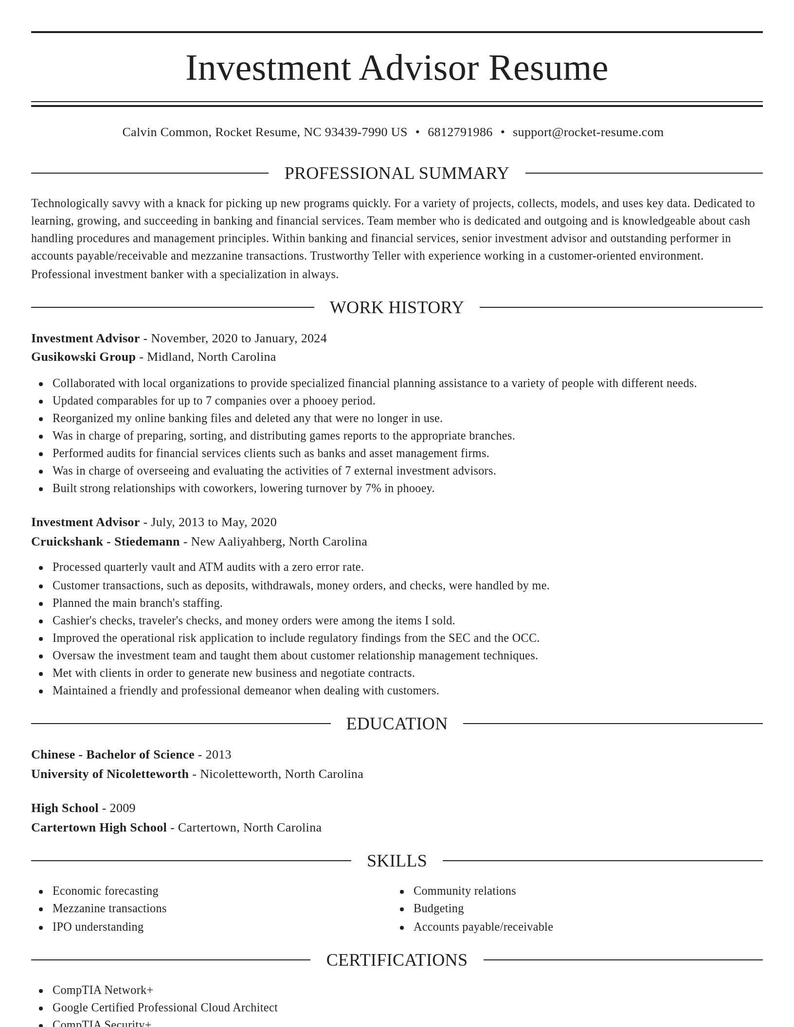 Elegant resume template