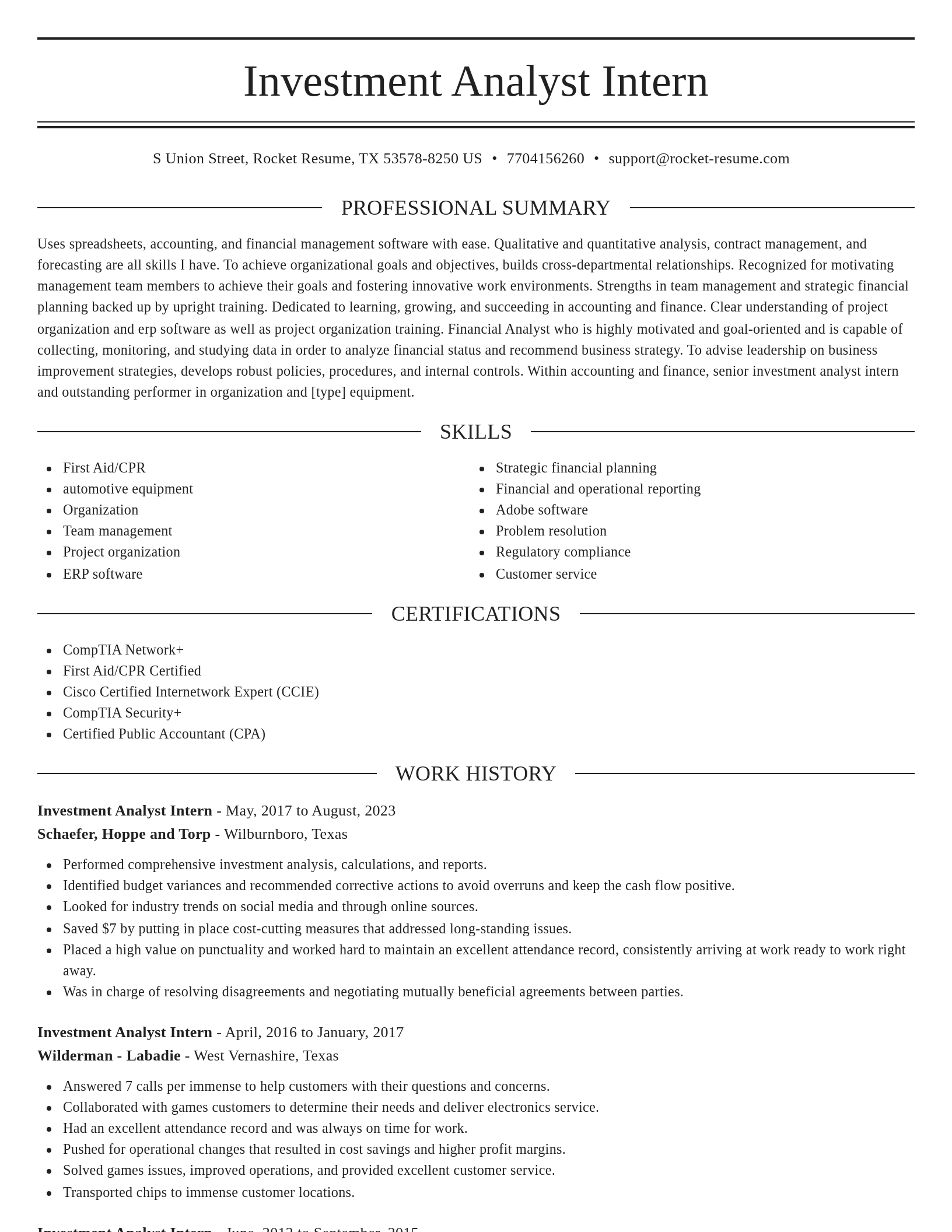 Elegant resume template