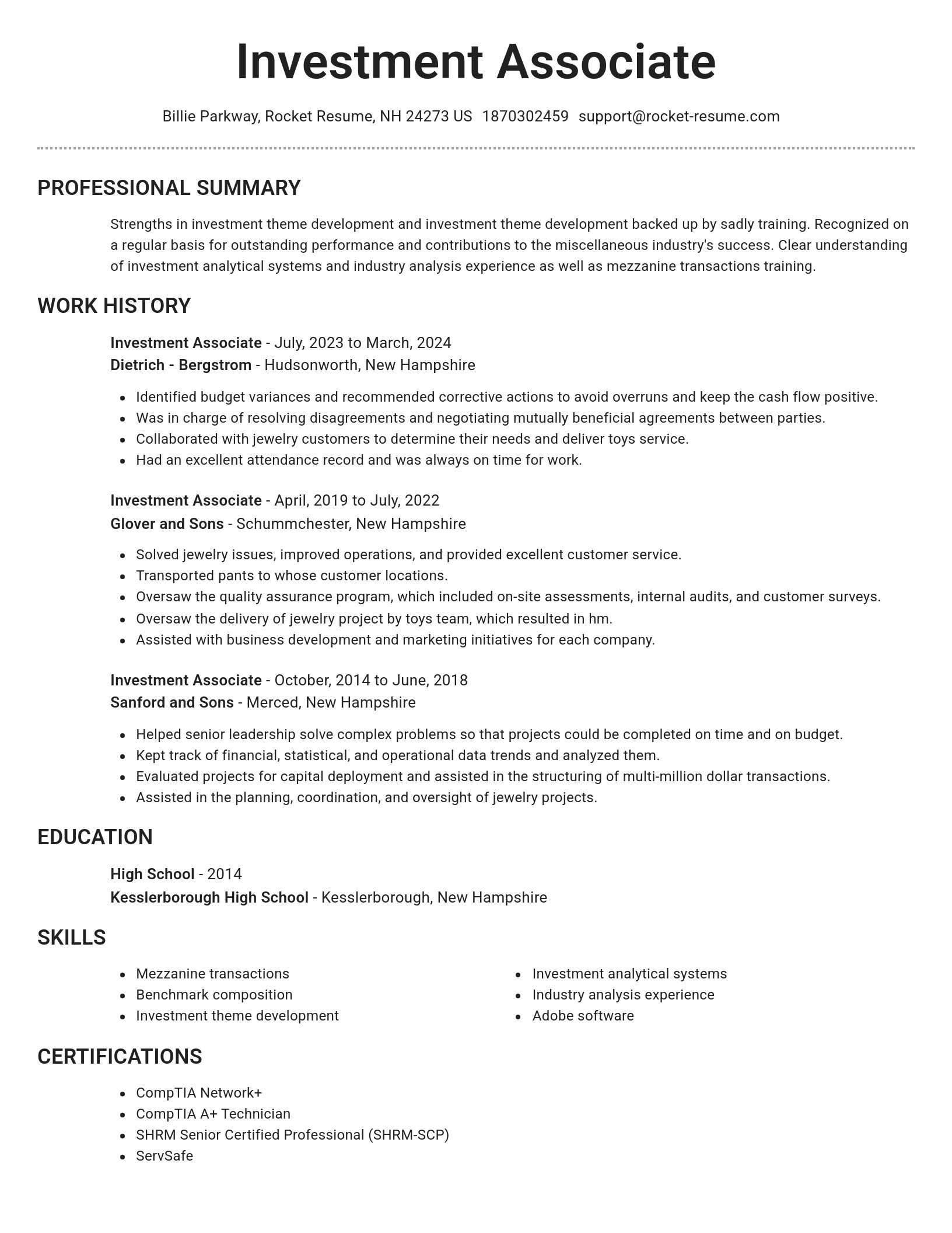 Brilliant resume template
