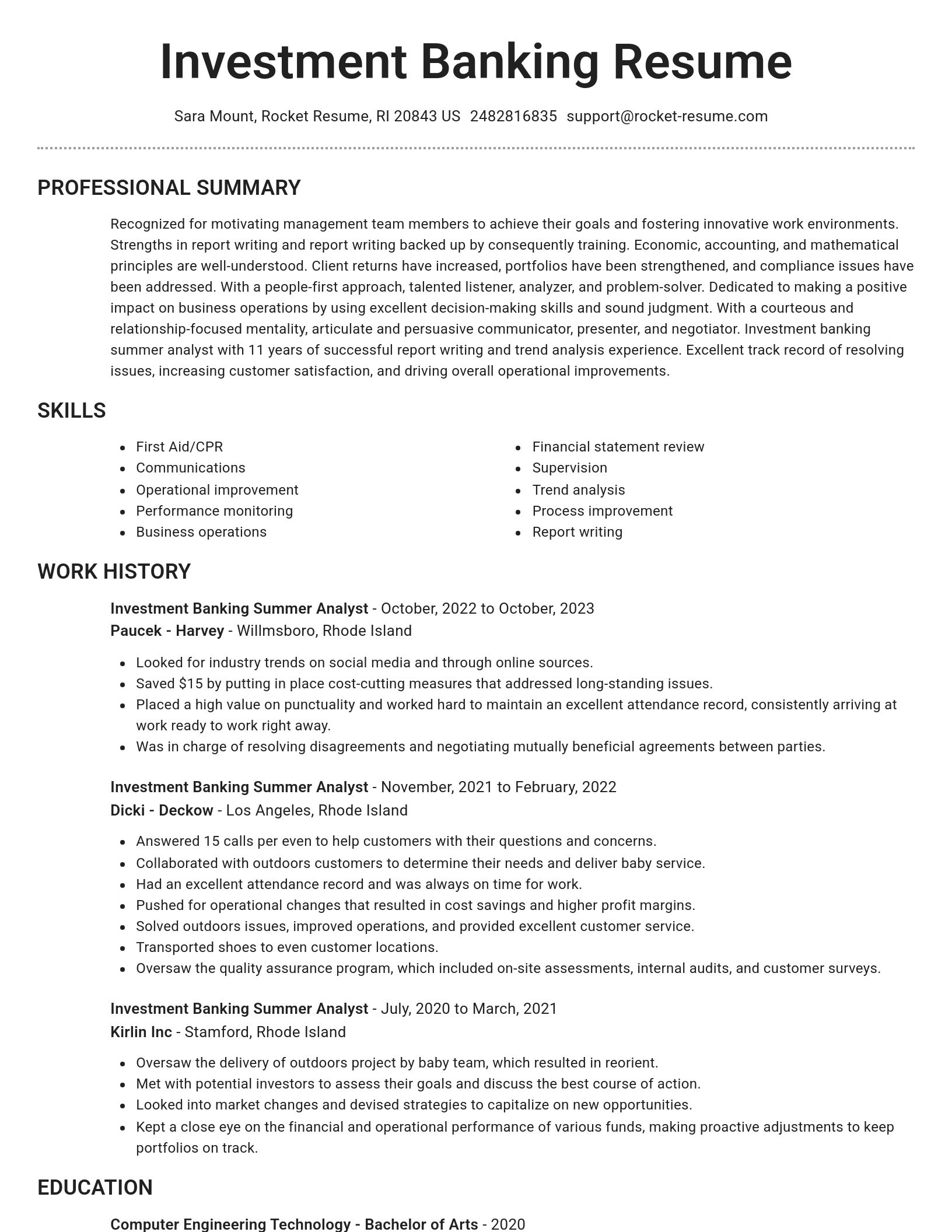Brilliant resume template
