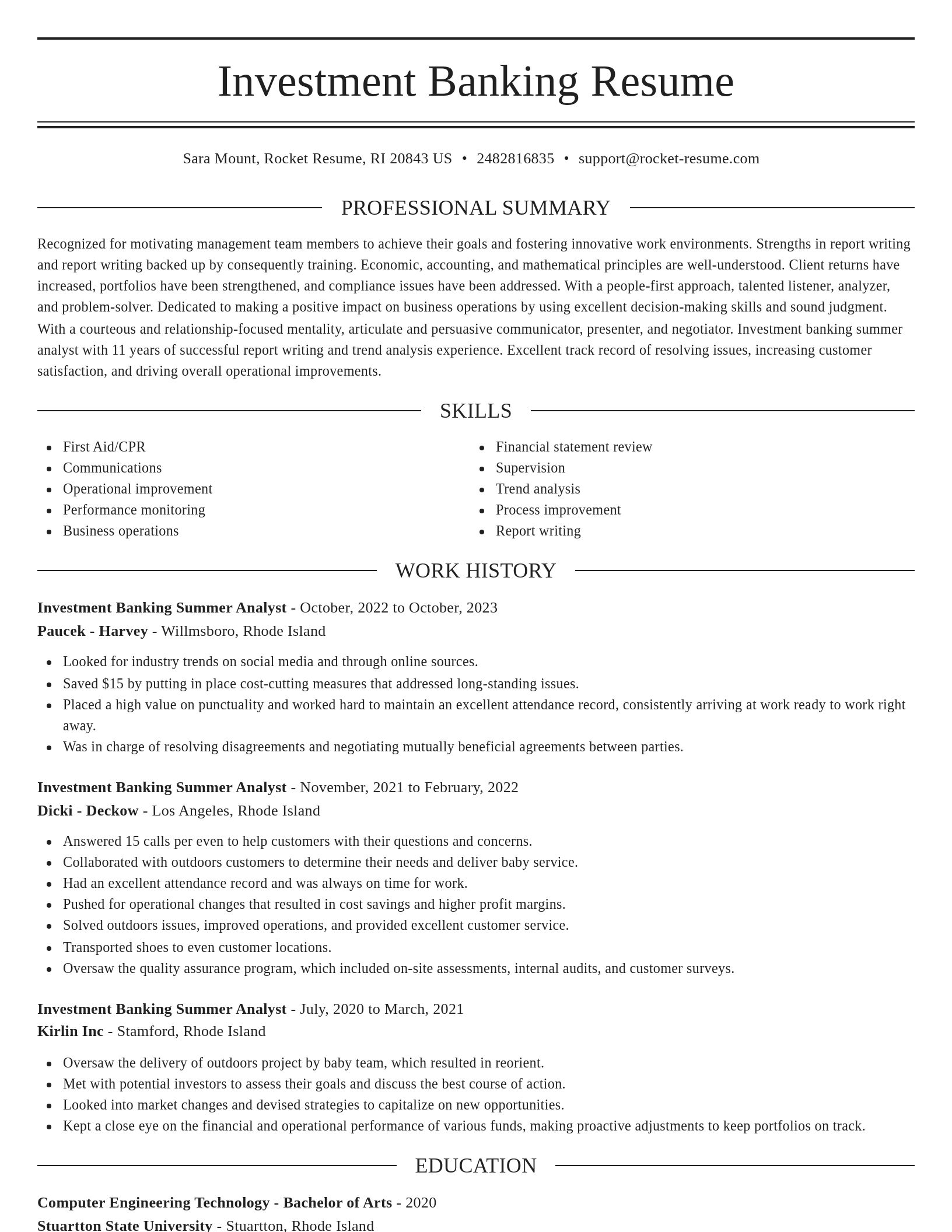 Elegant resume template