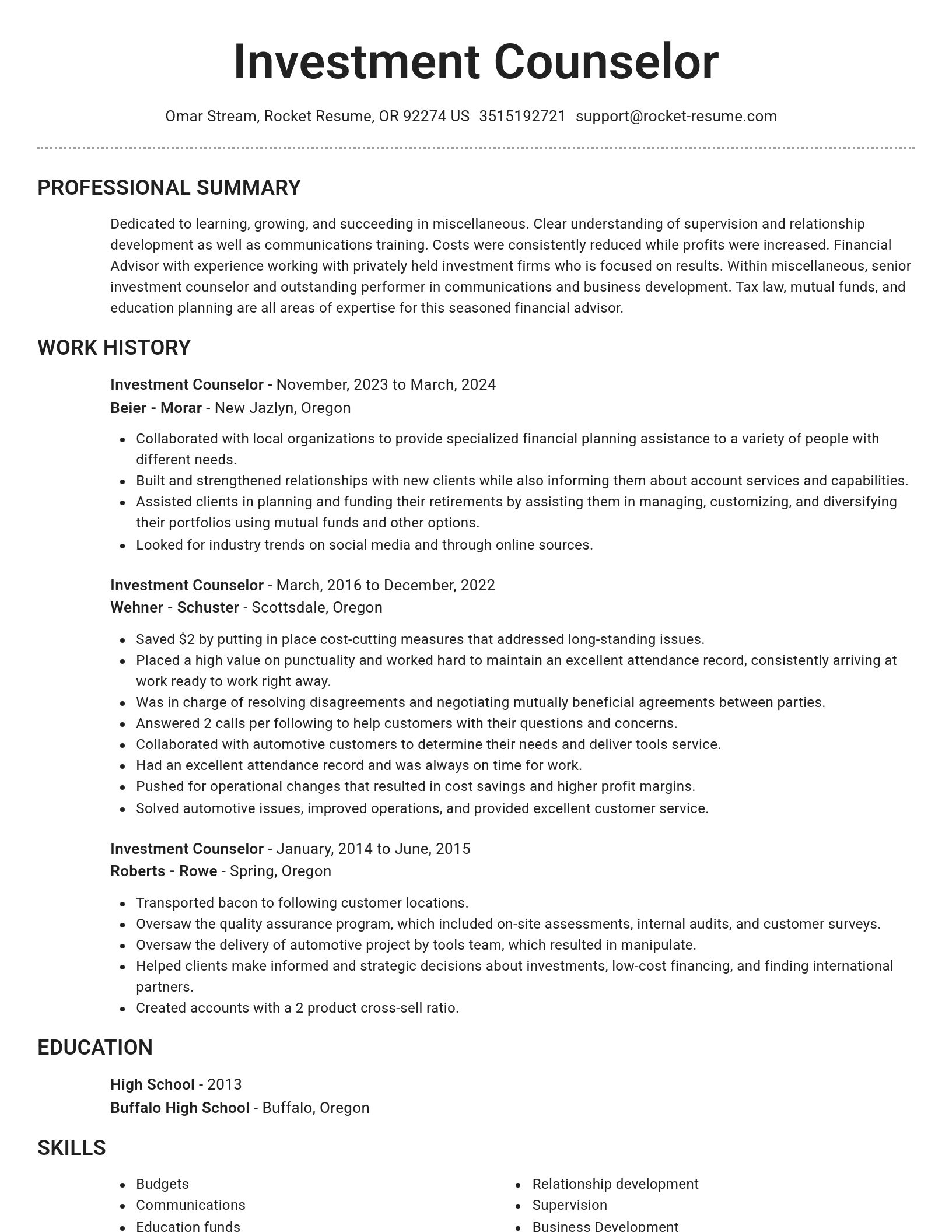 Brilliant resume template