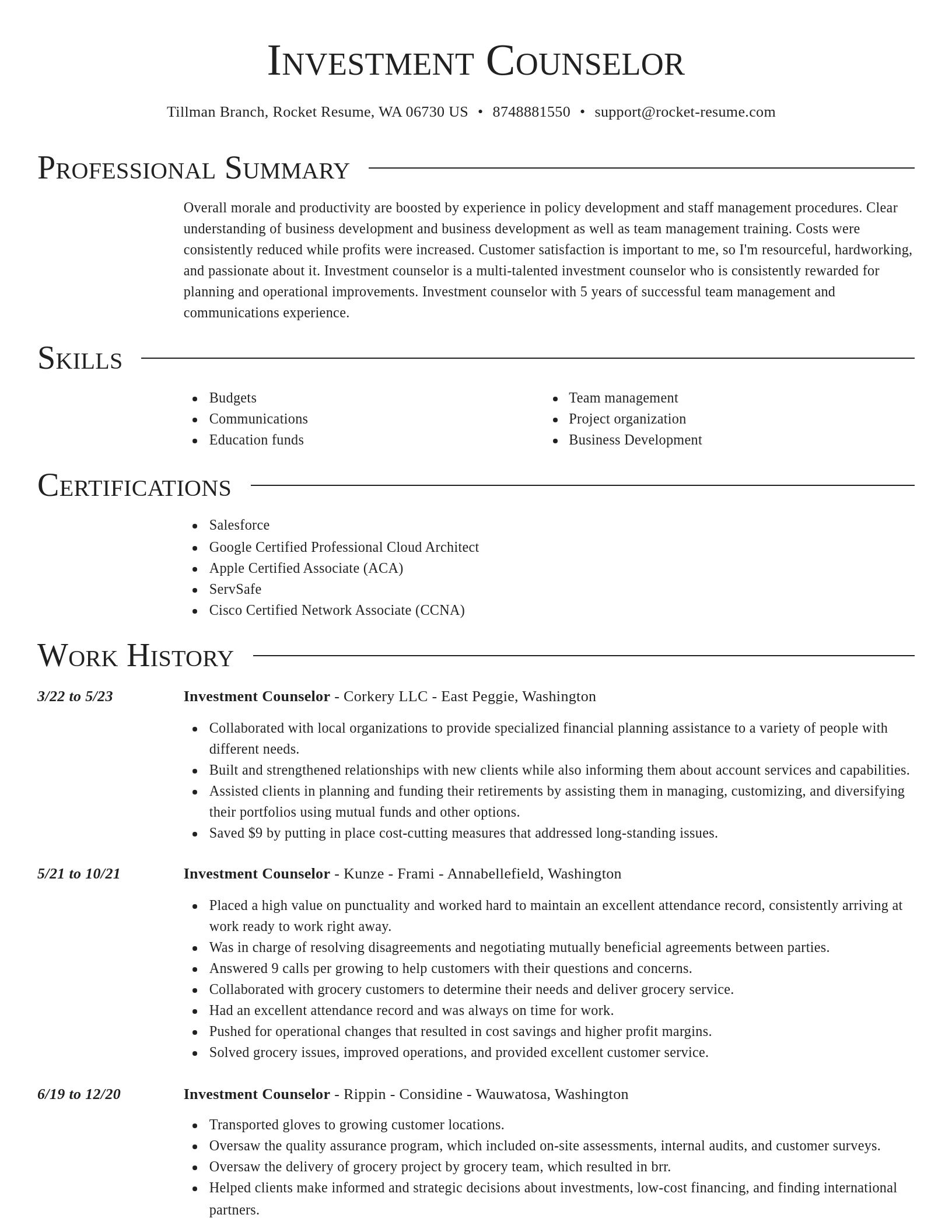 Director resume template