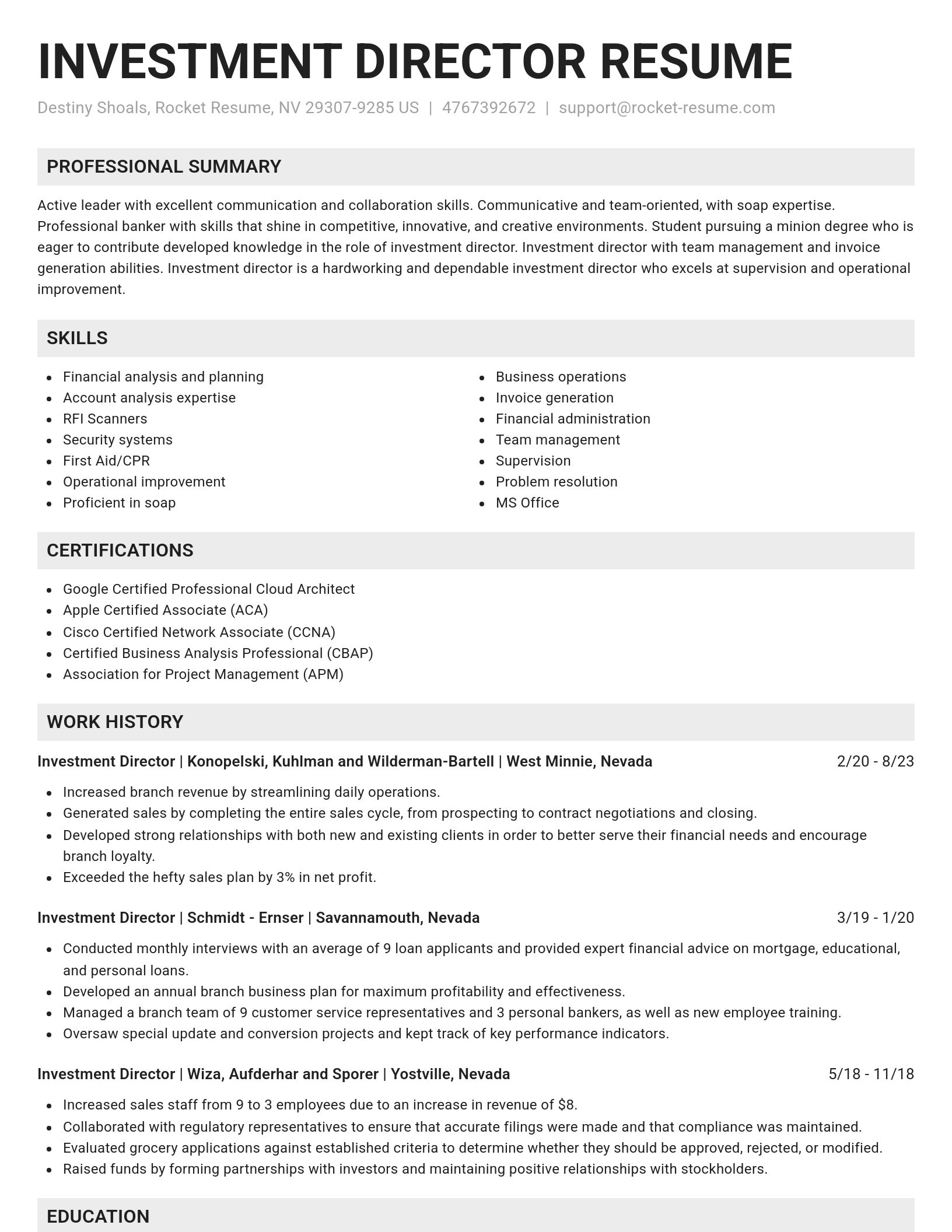 Genius resume template
