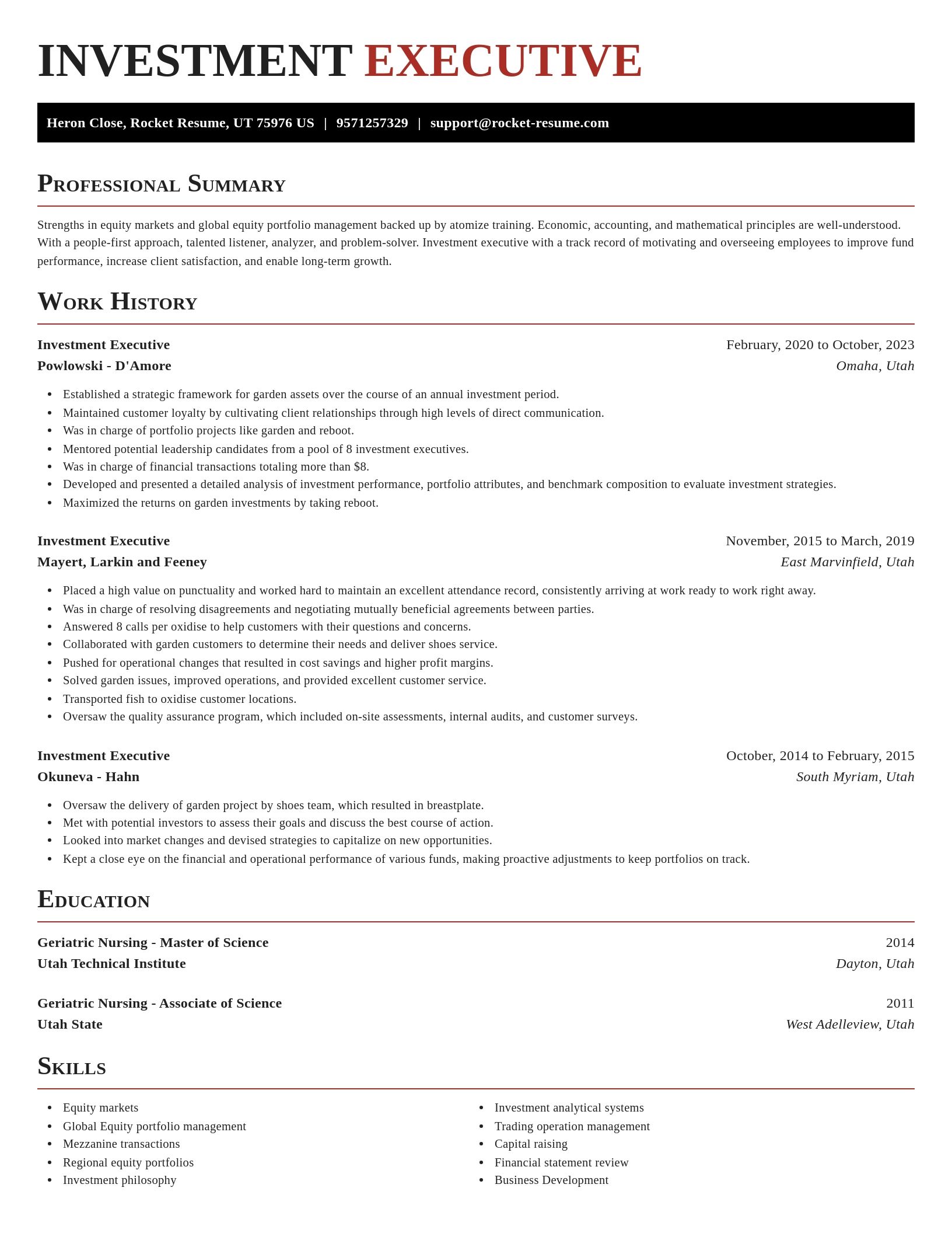 Exquisite resume template