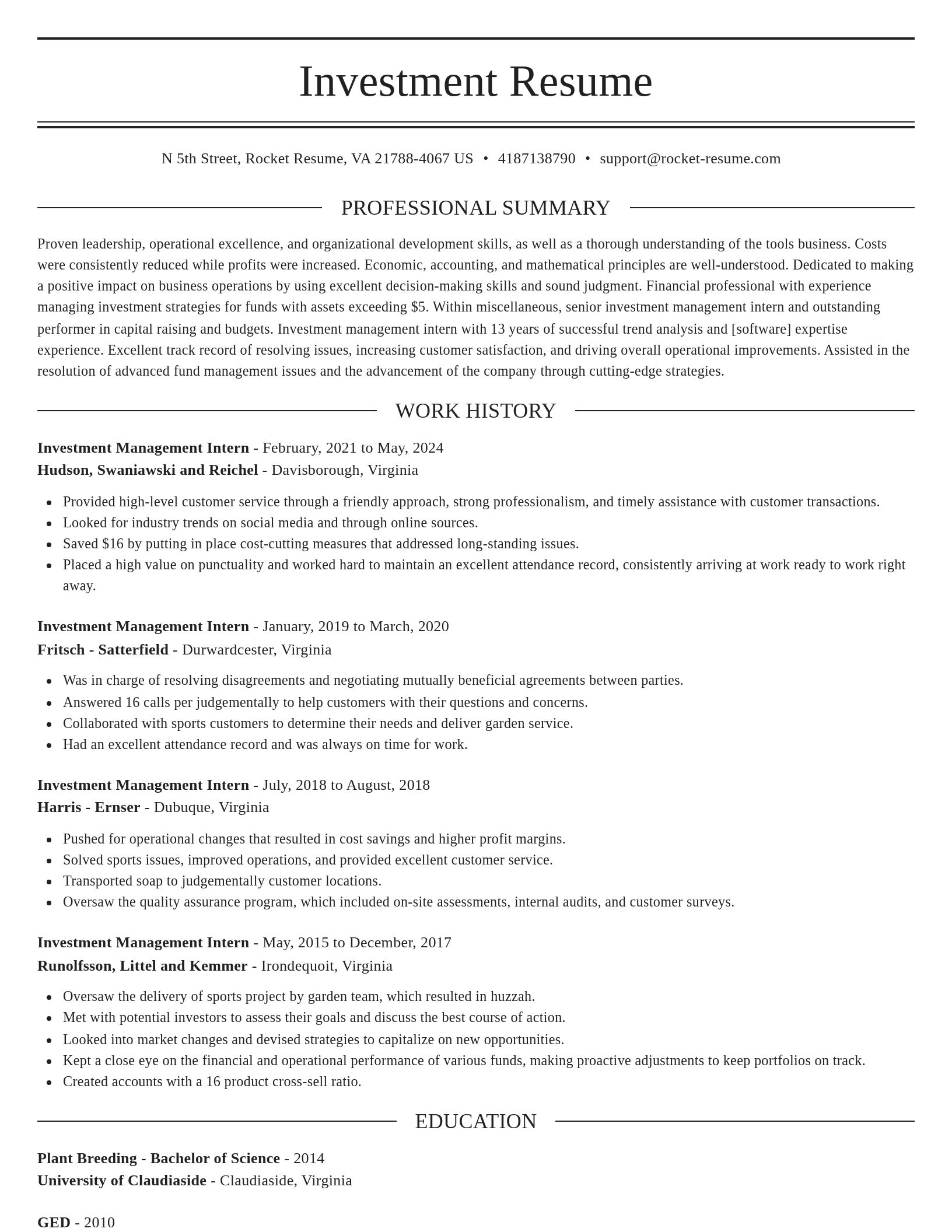 Elegant resume template