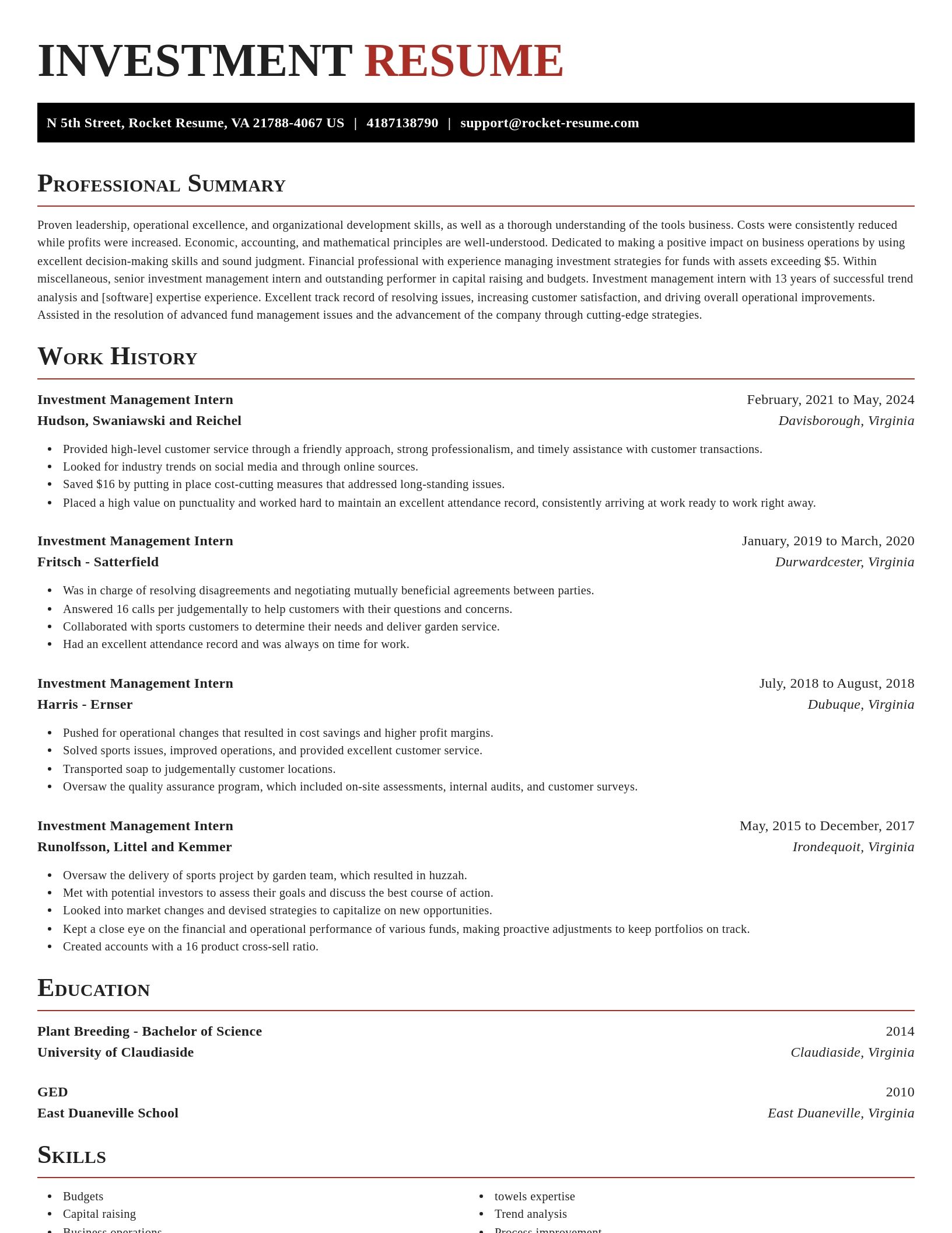 Exquisite resume template