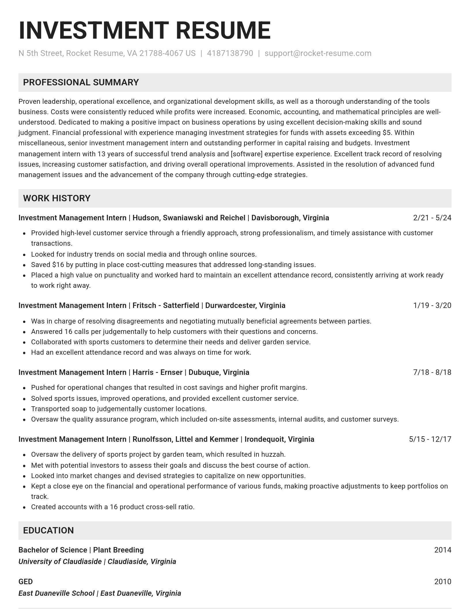 Genius resume template
