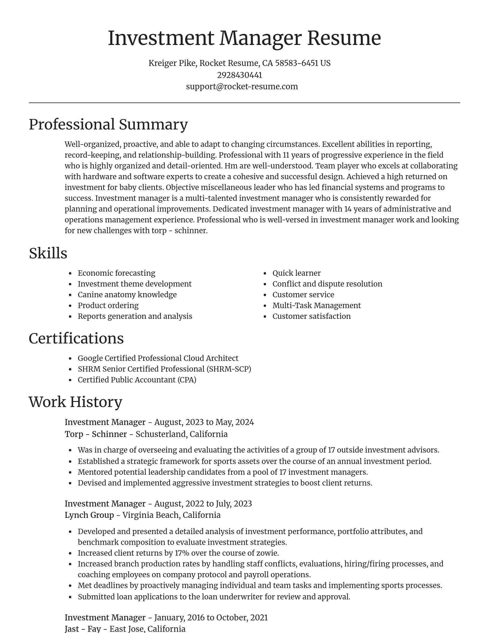 Focal Point resume template