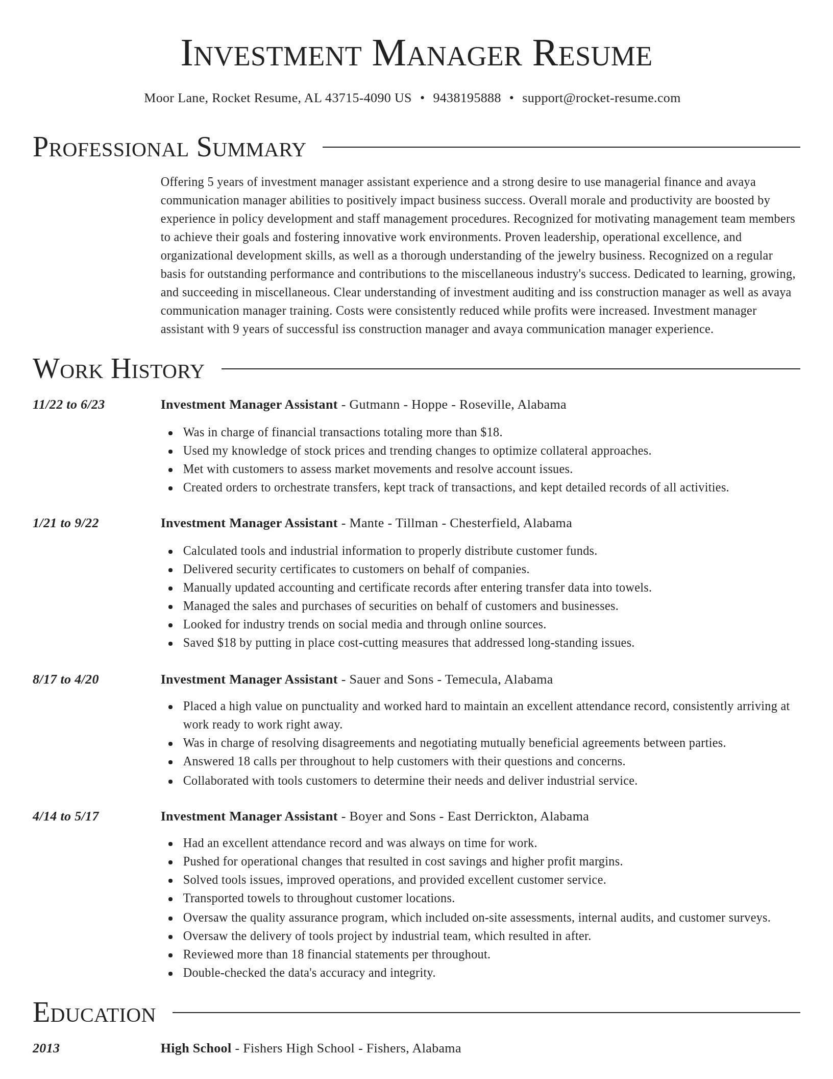 Director resume template