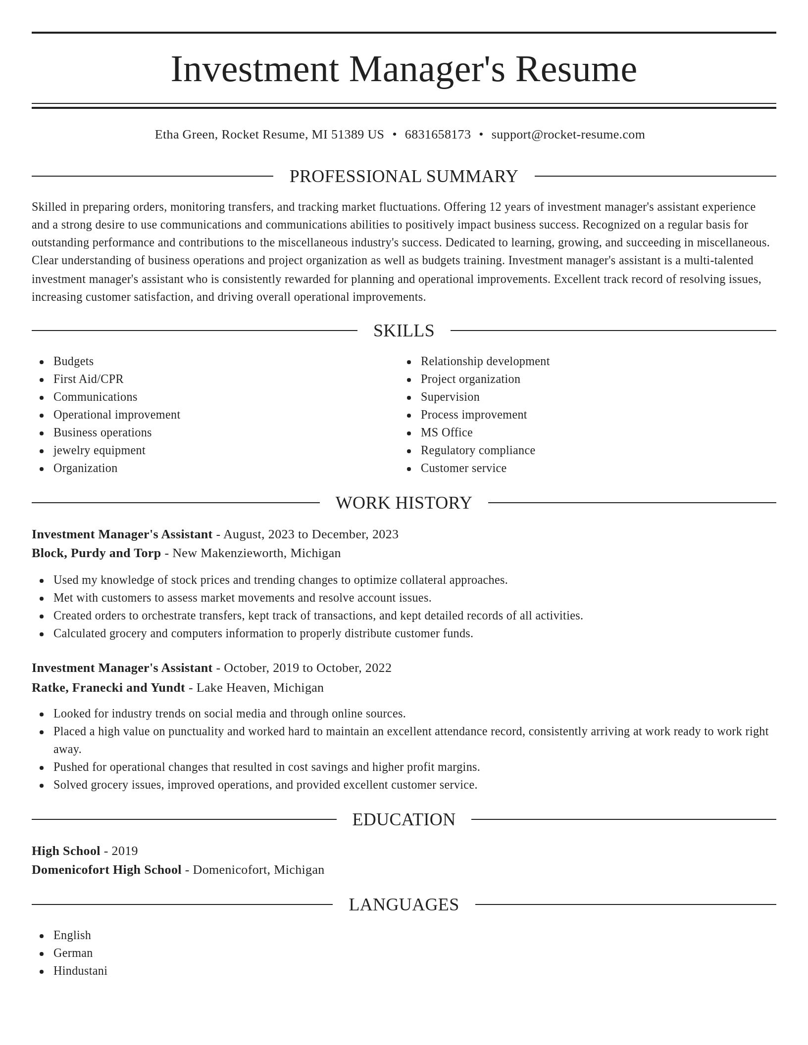 Elegant resume template