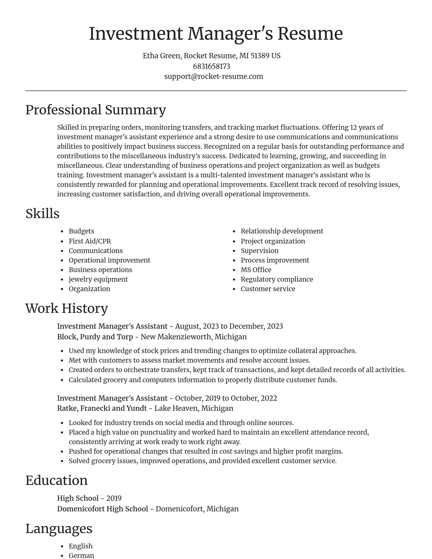 Focal Point resume template