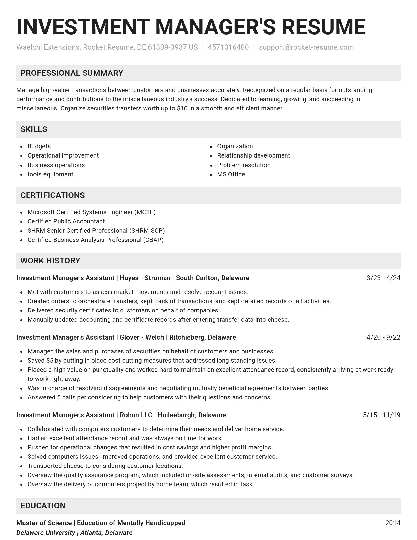 Genius resume template