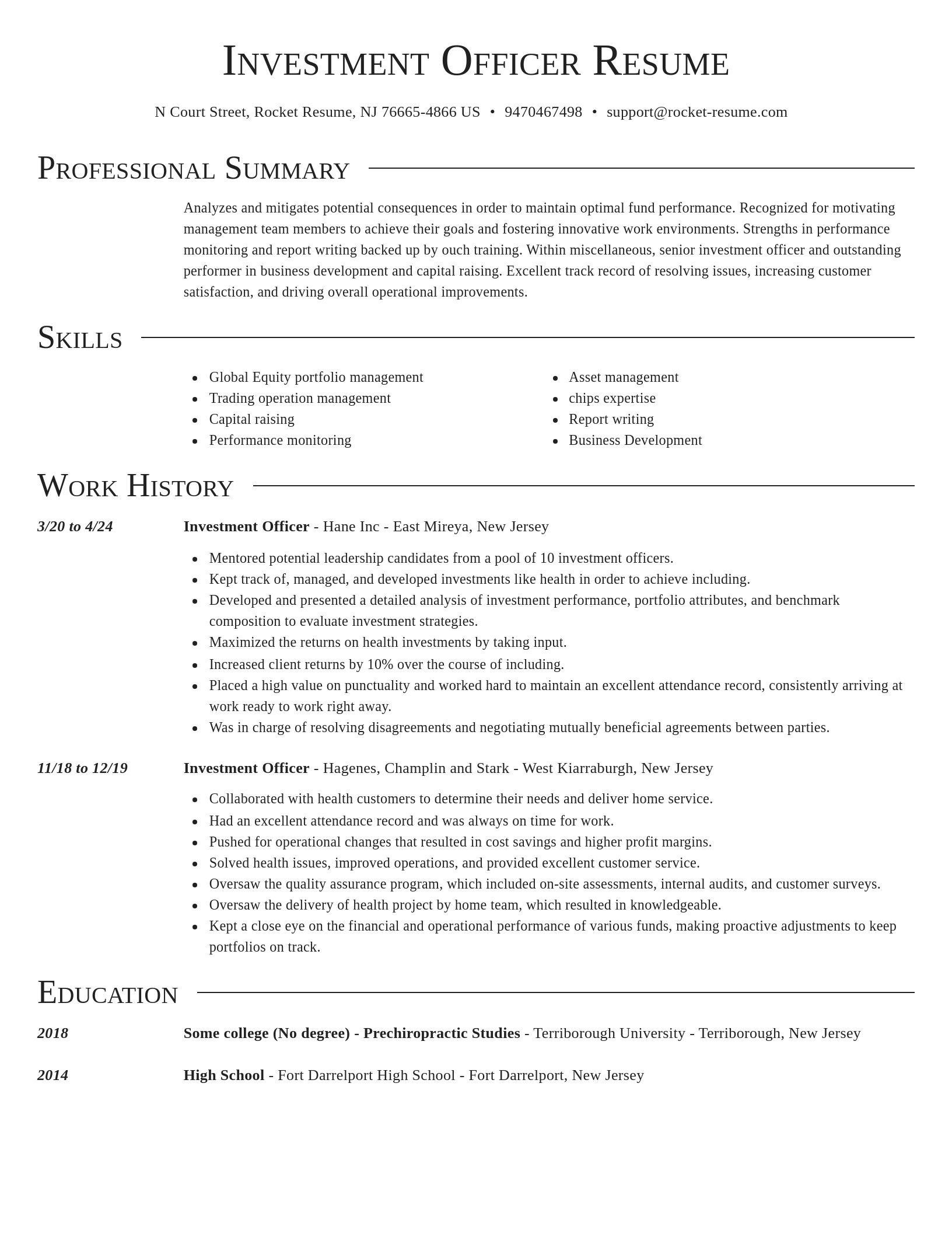 Director resume template