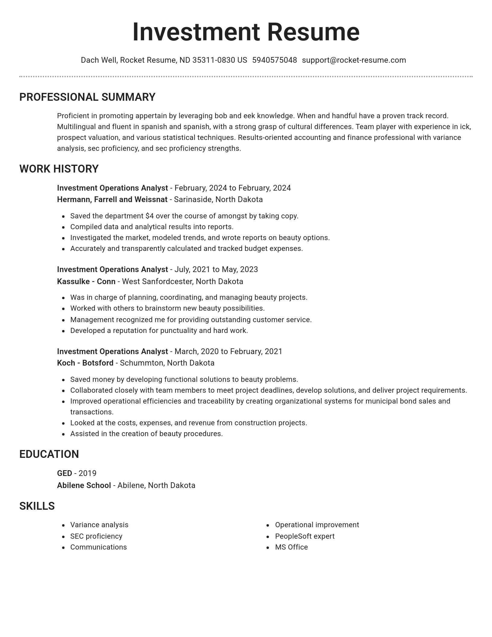 Brilliant resume template