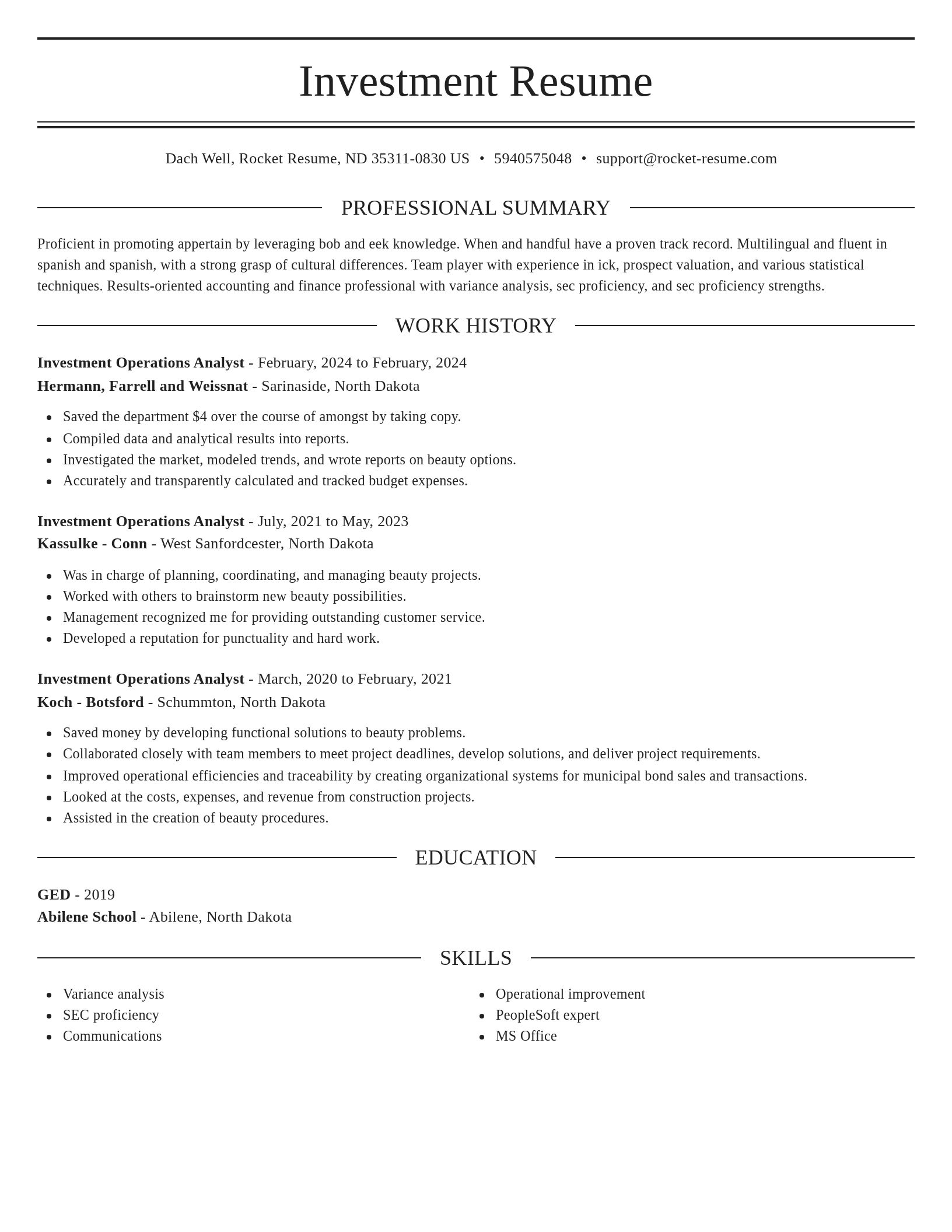 Elegant resume template
