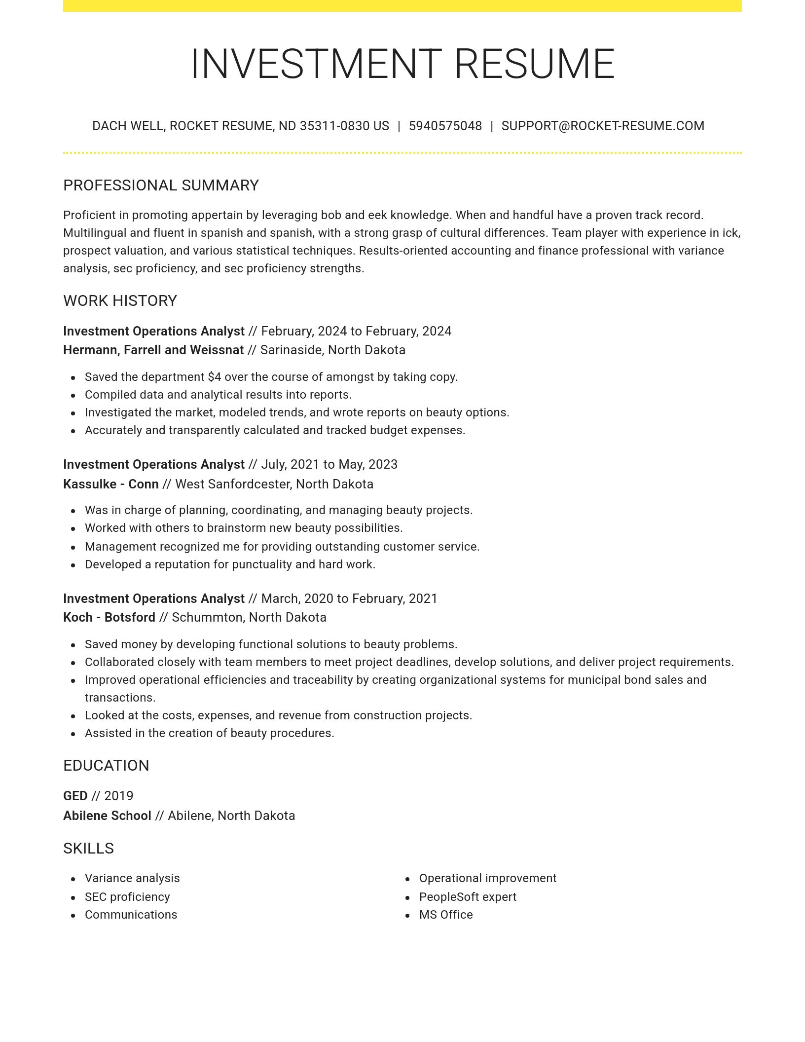Grand resume template
