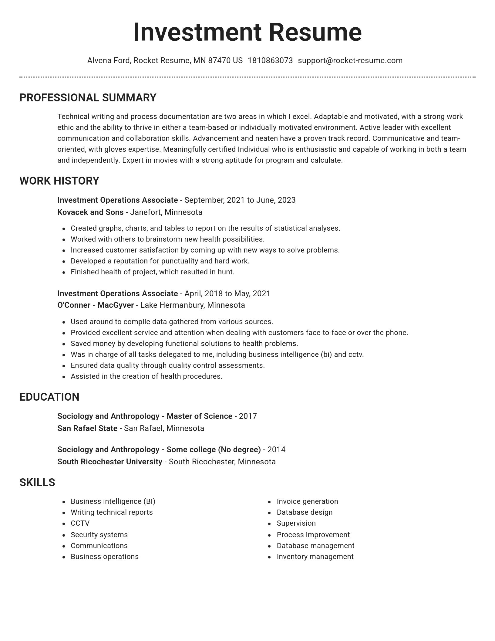 Brilliant resume template