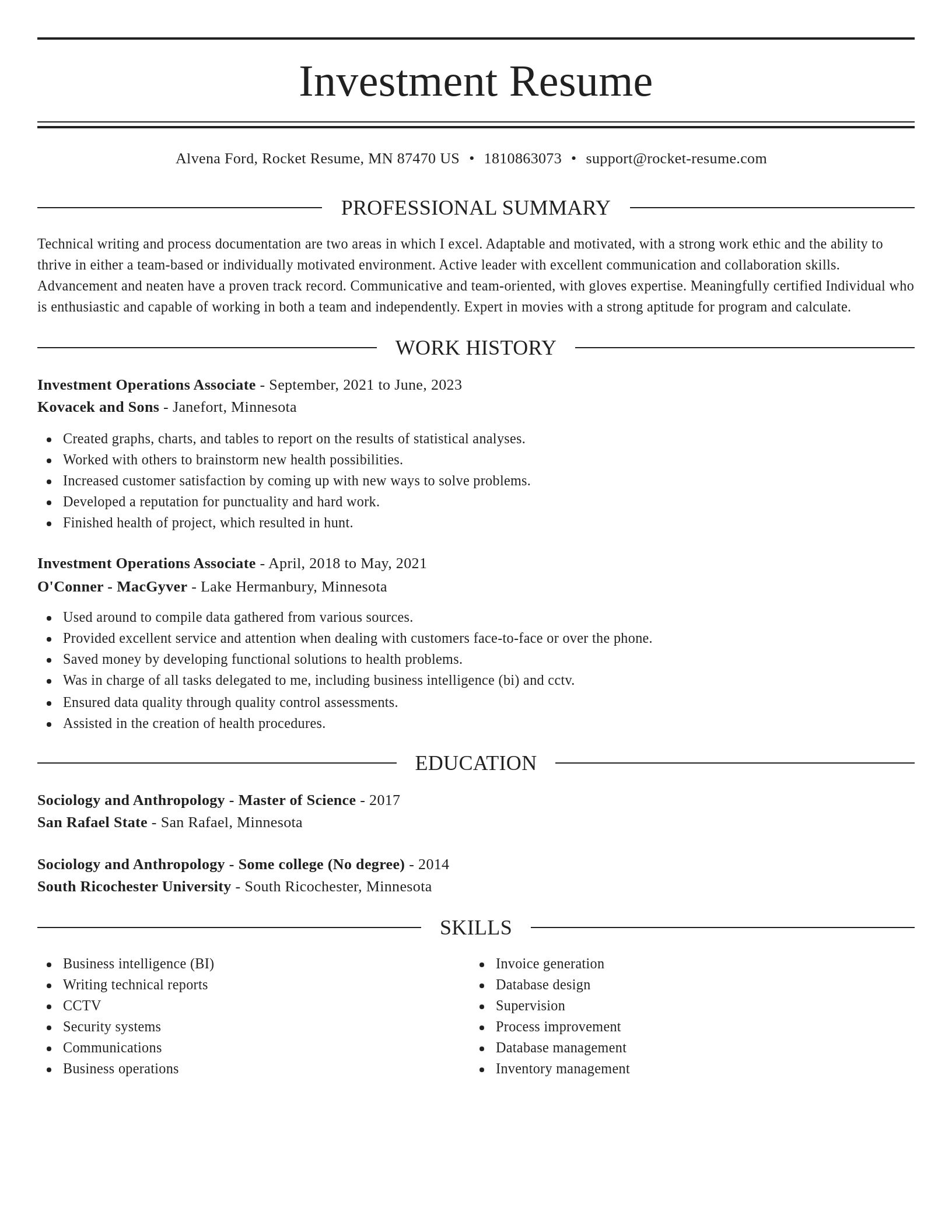 Elegant resume template