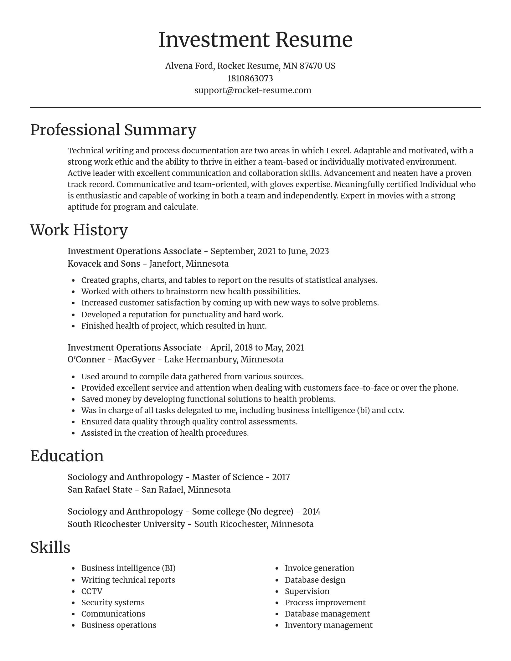 Focal Point resume template