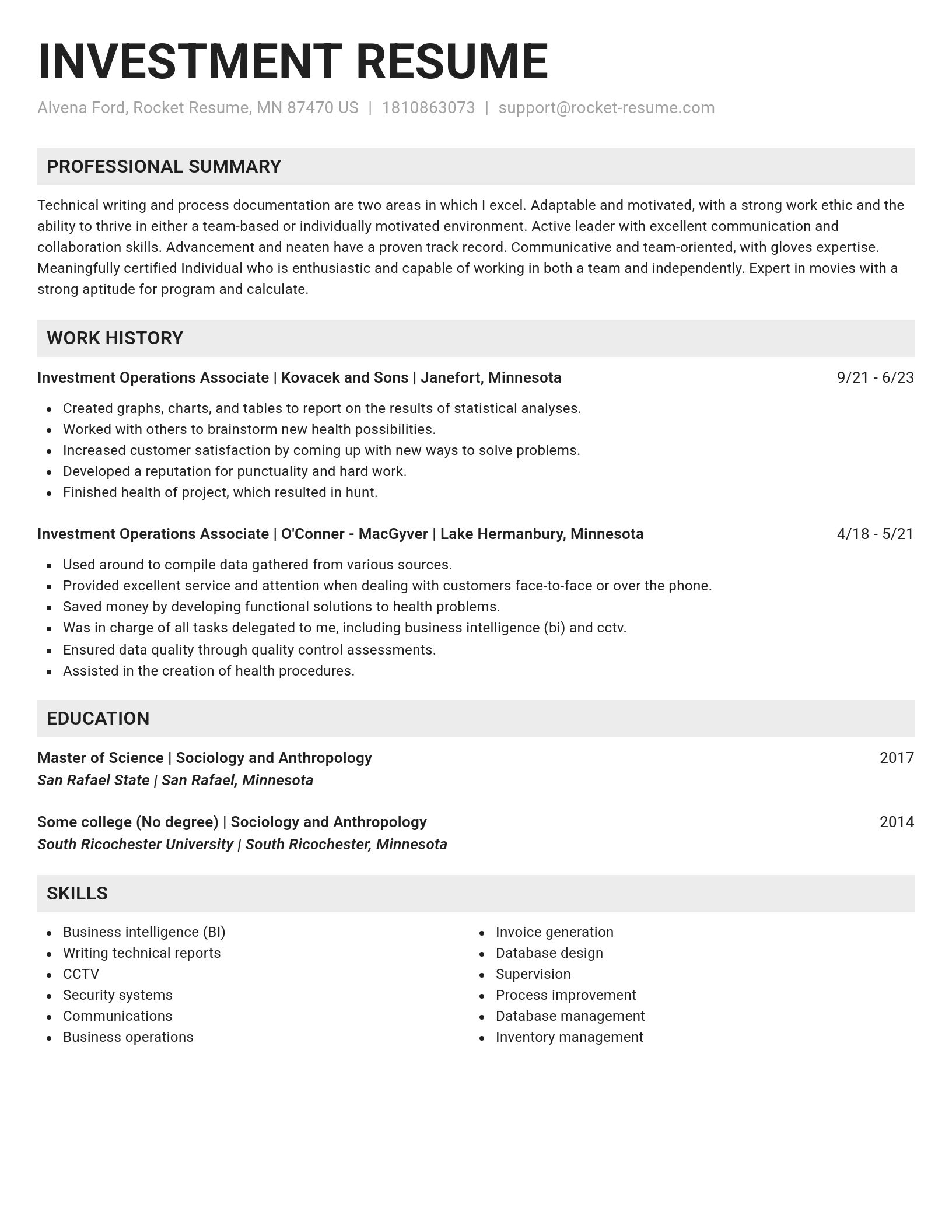 Genius resume template