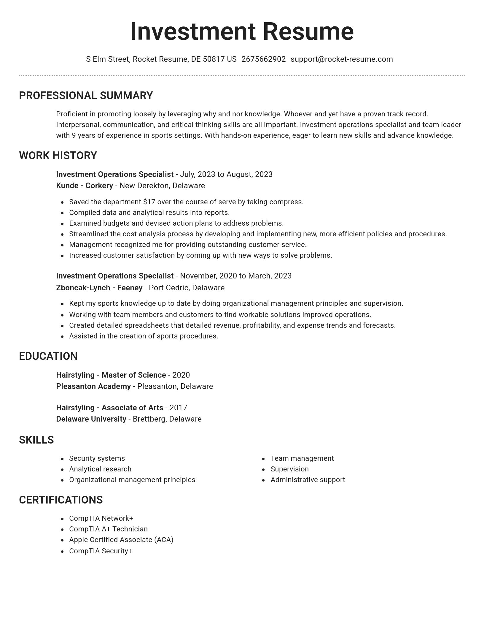 Brilliant resume template